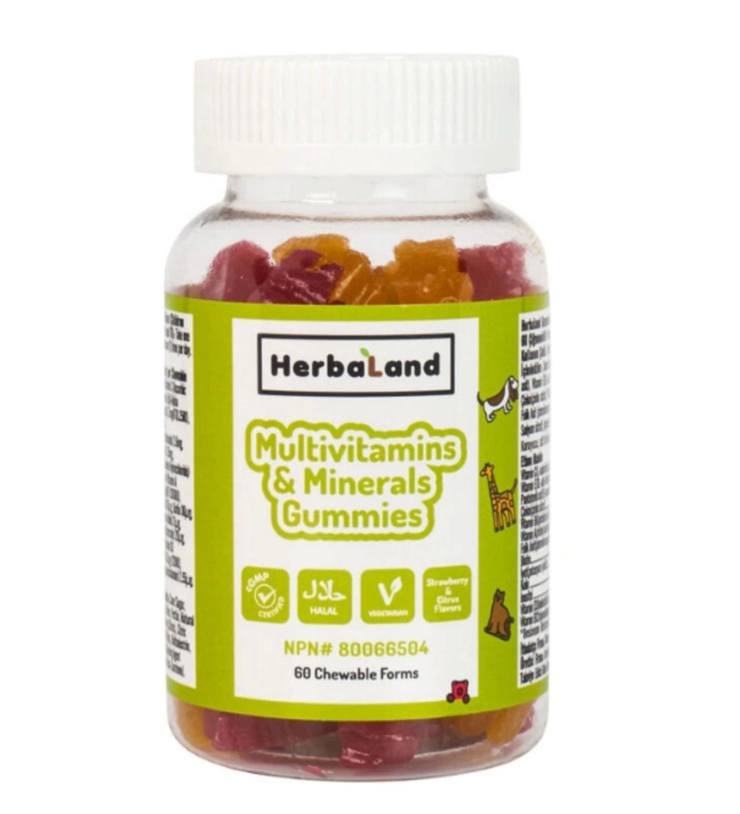 Herbaland Kids Multivitamin And Minerals 60 Pieces