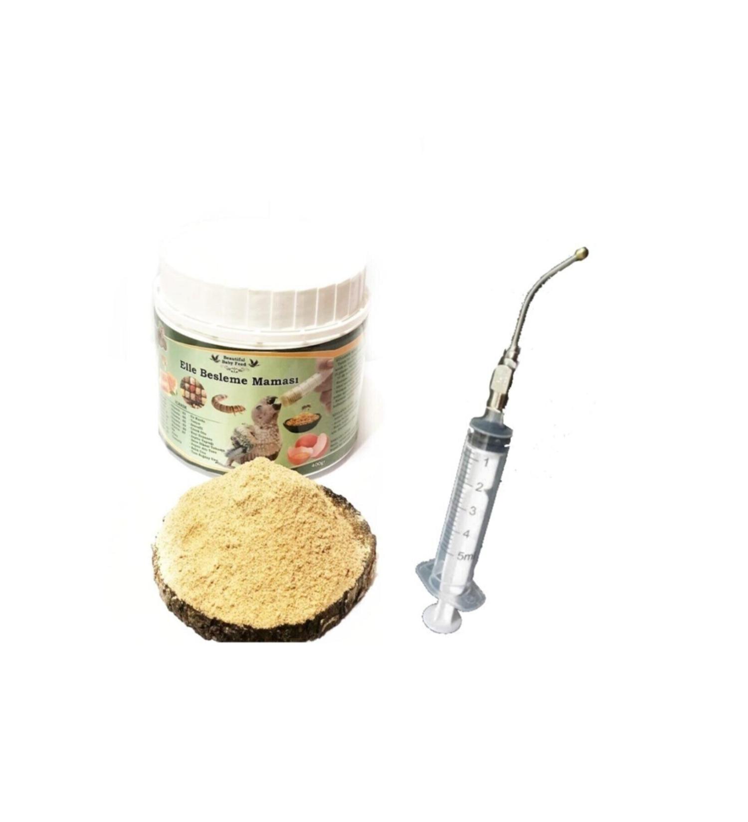 BEAUTIFUL BIRD Food Bird Hand Feeding Food 100 gr + Hand Feeding Device