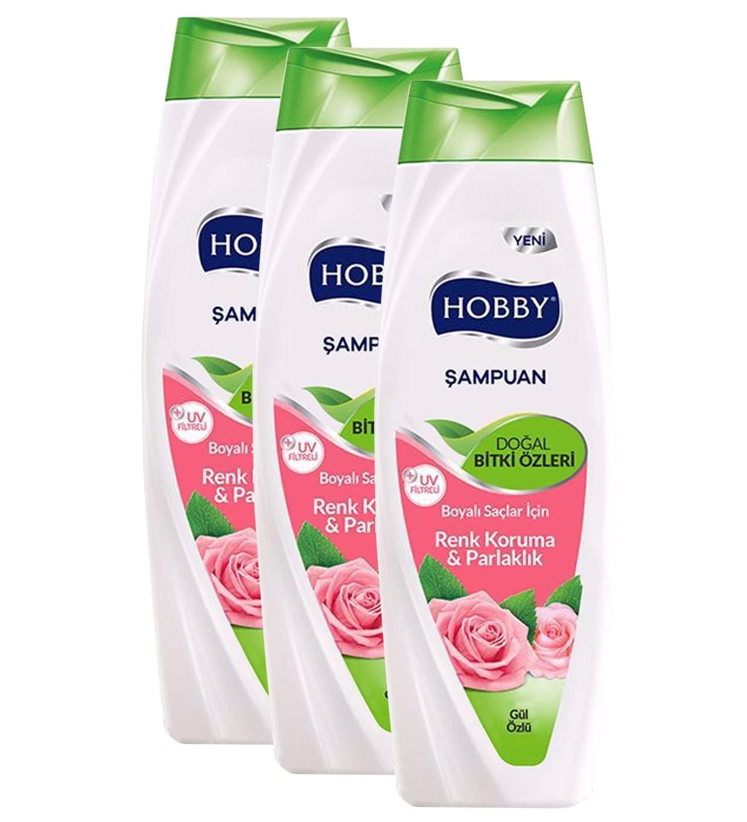 Hobby Shampoo Plant Essences Rose UV Filter 600ml 3 Pieces