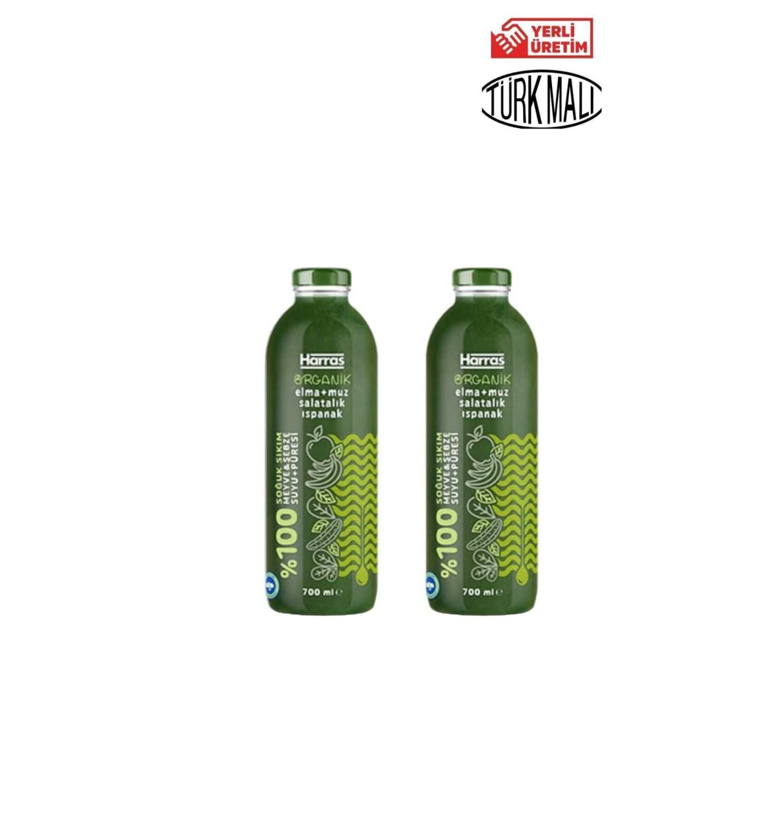 Harras ORGANIC 0 GREEN FRUIT JUICE 700 MLX2 PIECES