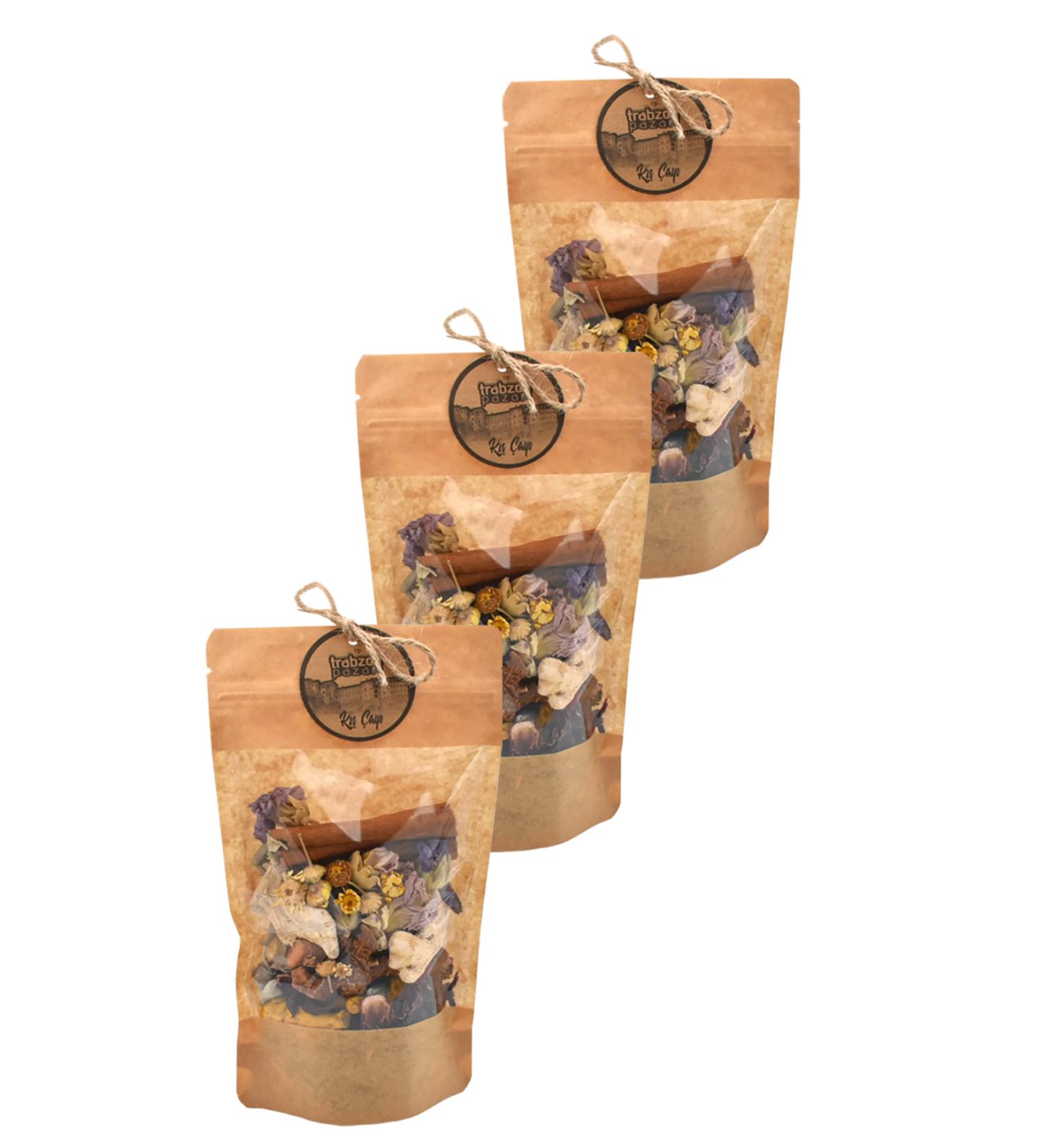TRABZON PAZARI Natural Herbal Mixed Winter Tea 3x100 gr