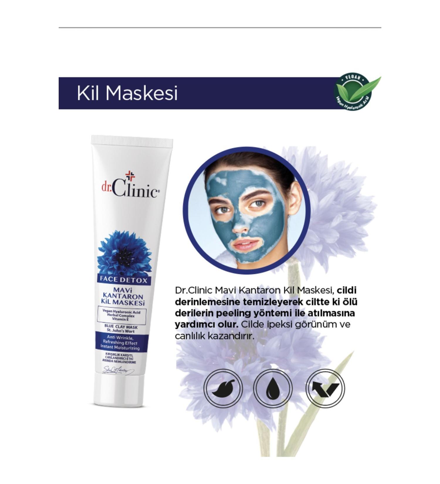 Dr. Clinic Blue St. John's Wort Clay Mask 100 Ml (Anti-Wrinkle)