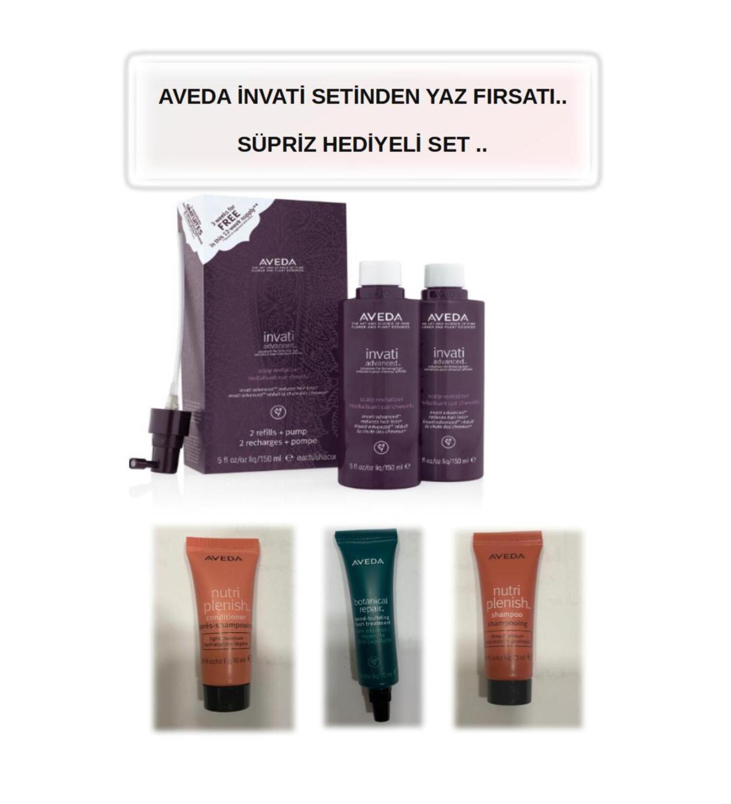 Aveda Invati Advanced Scalp Revitalizer Anti-Loss Hair Serum 2x150 ml Surprise