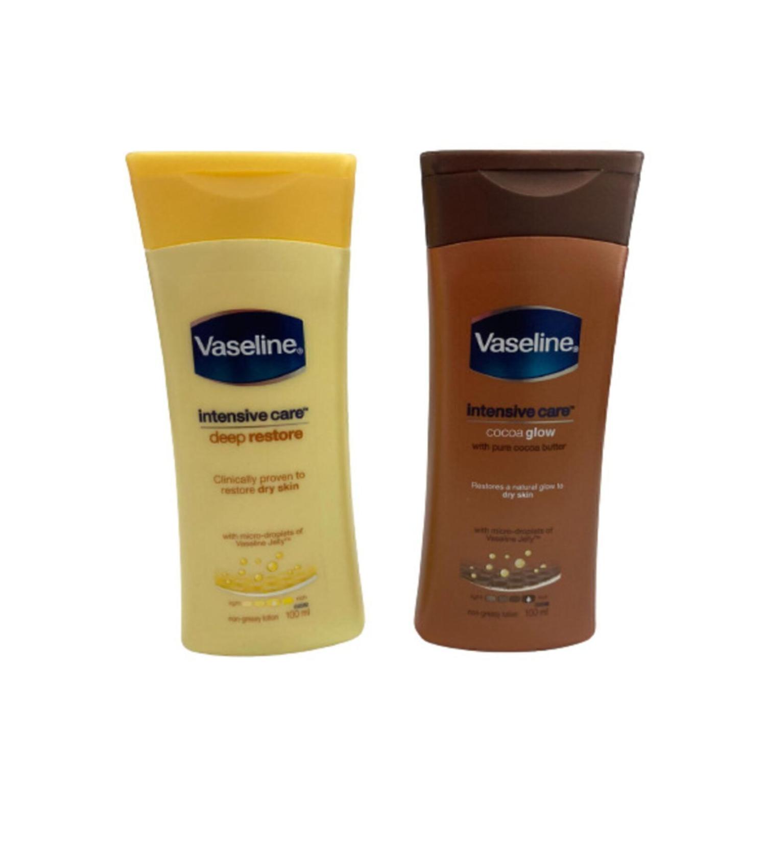 Vaseline Body Care Lotions Cocoa Glow 100 Ml + Intensive Care Deep Restore 100 Ml