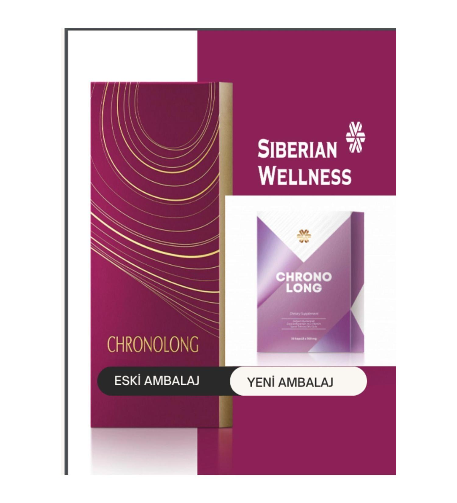 SIBERIAN WELNESS Chronolong / Food Supplement Containing Sodium Hyaluronate Soy Isoflavones and Vitamin D - Buy Online on GoSupps.com