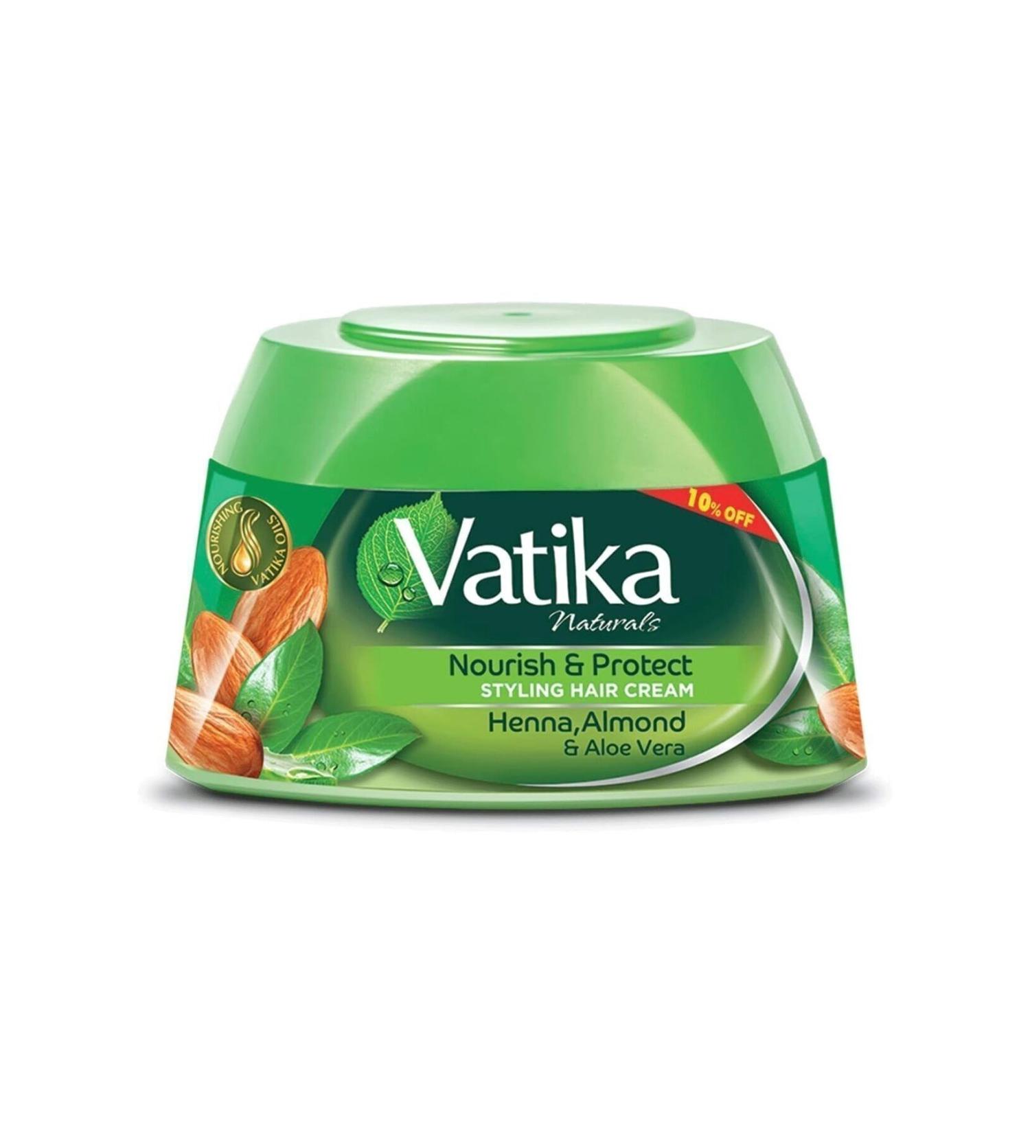 Vatika COPY - Naturals Nourishing and Protective Styling Hair Cream | Henna Almond and Aloe Vera - 140 Ml - Buy Online on GoSupps.com