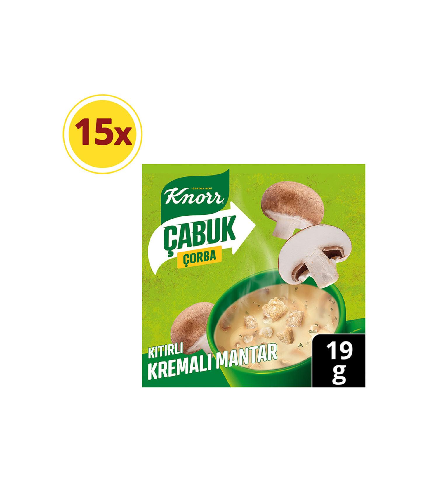 Knorr Instant Soup Crispy Creamy Mushroom 19g X15 Pieces - Buy Online on GoSupps.com