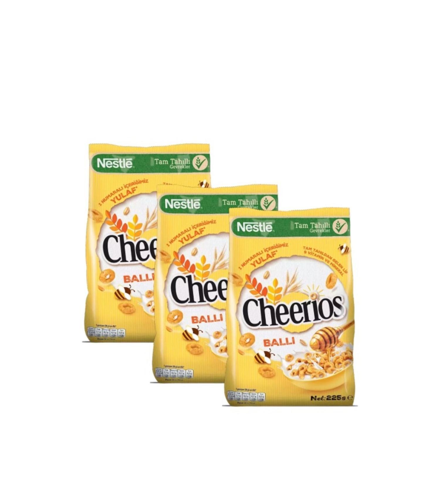 Nestle CHEERIOUS WHOLE GRAIN HONEY CEREAL 225 GR X 3 PIECES