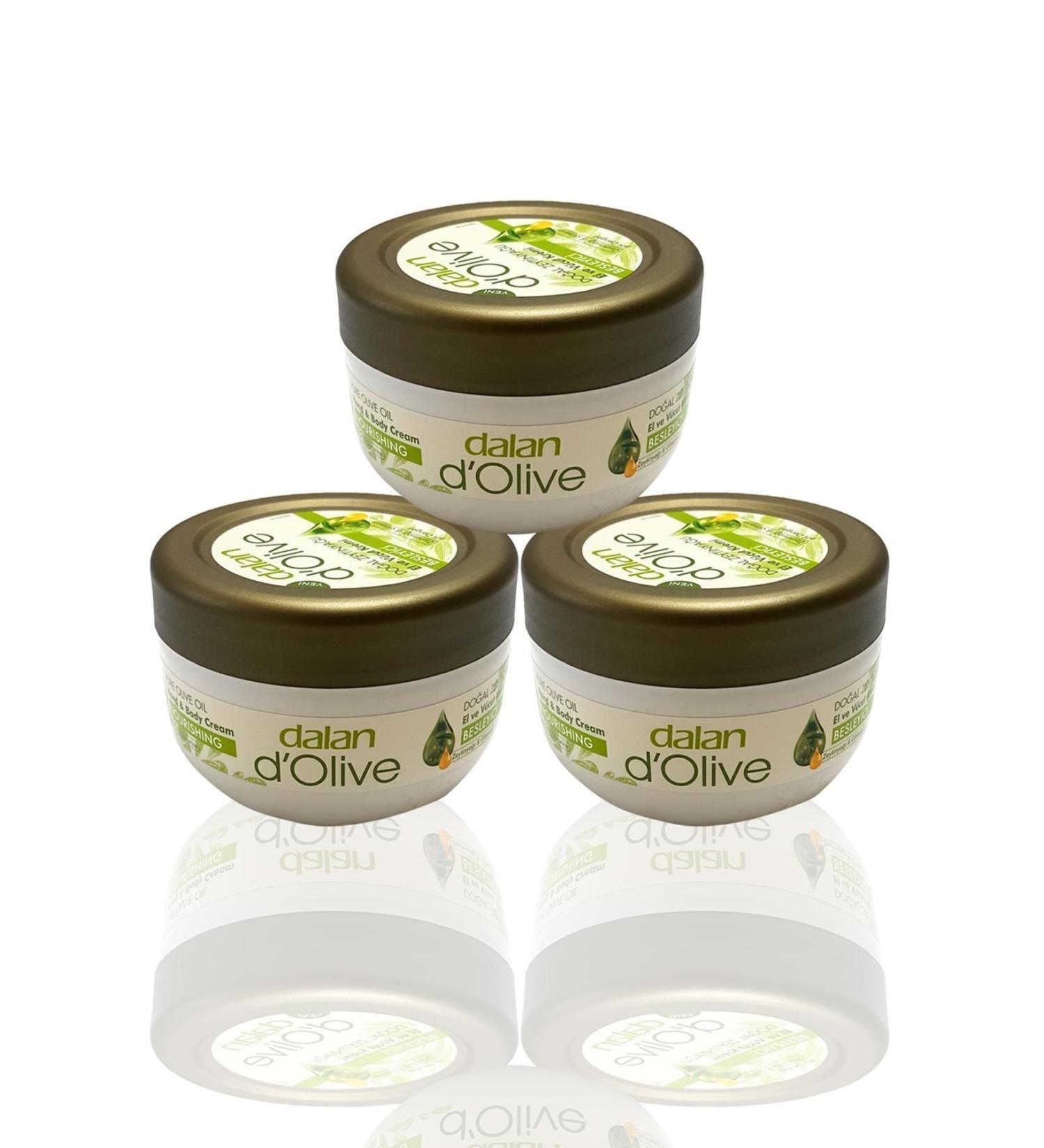 Dalan D'olive Natural Olive Oil Hand and Body Cream 300 ml 3 Pieces