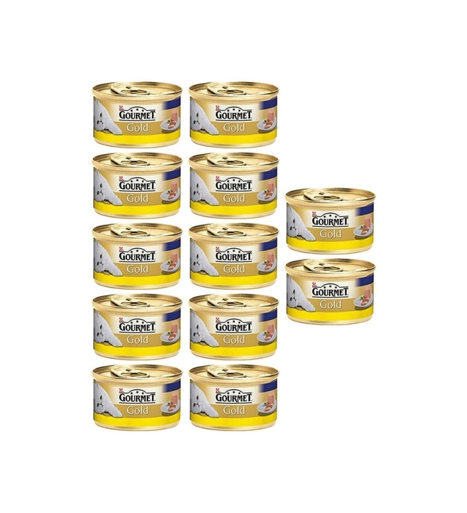 Gourmet Purina Gold Minced Chicken Cat Canned Food 85 gr X 12 Pieces