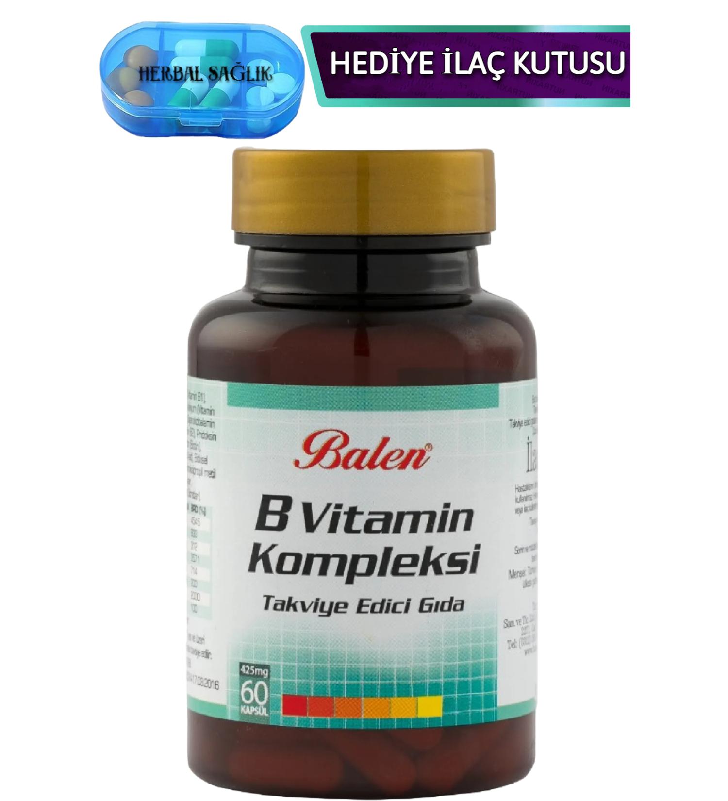 Balen Vitamin B Complex B12 60 Capsules 425 Mg