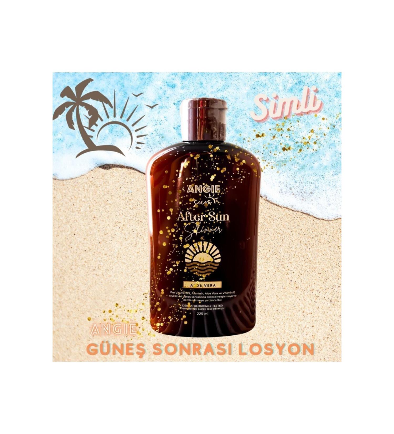 Angie After Sun Lotion Glitter - Aloe Vera Vitamin E Pro Vitamin B5 After Sun