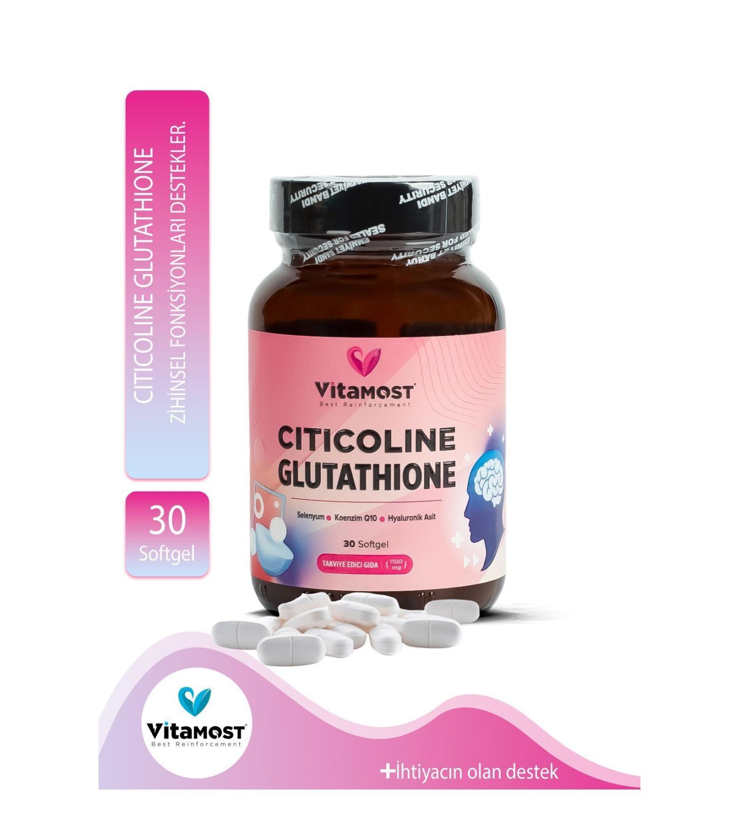 Vitamost Citicoline&glutathione 30 Soft Gel - Buy Online on GoSupps.com