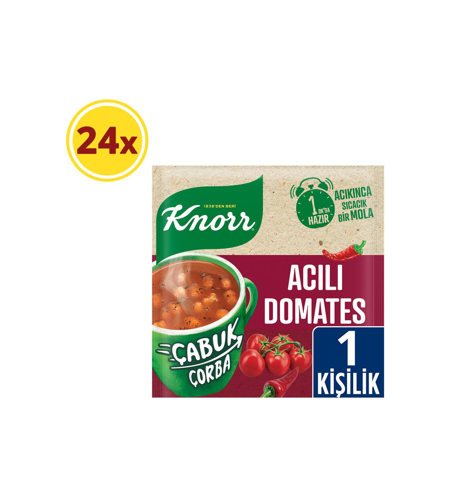 Knorr Spicy Tomato Quick Soup 22 gr X 24 Pcs - Buy Online on GoSupps.com
