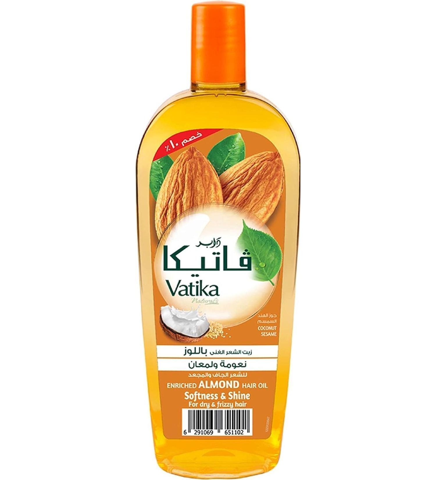 Vatika Naturals Herbal Hair Care Oil Almond Oil 180 Ml - Buy Online on GoSupps.com