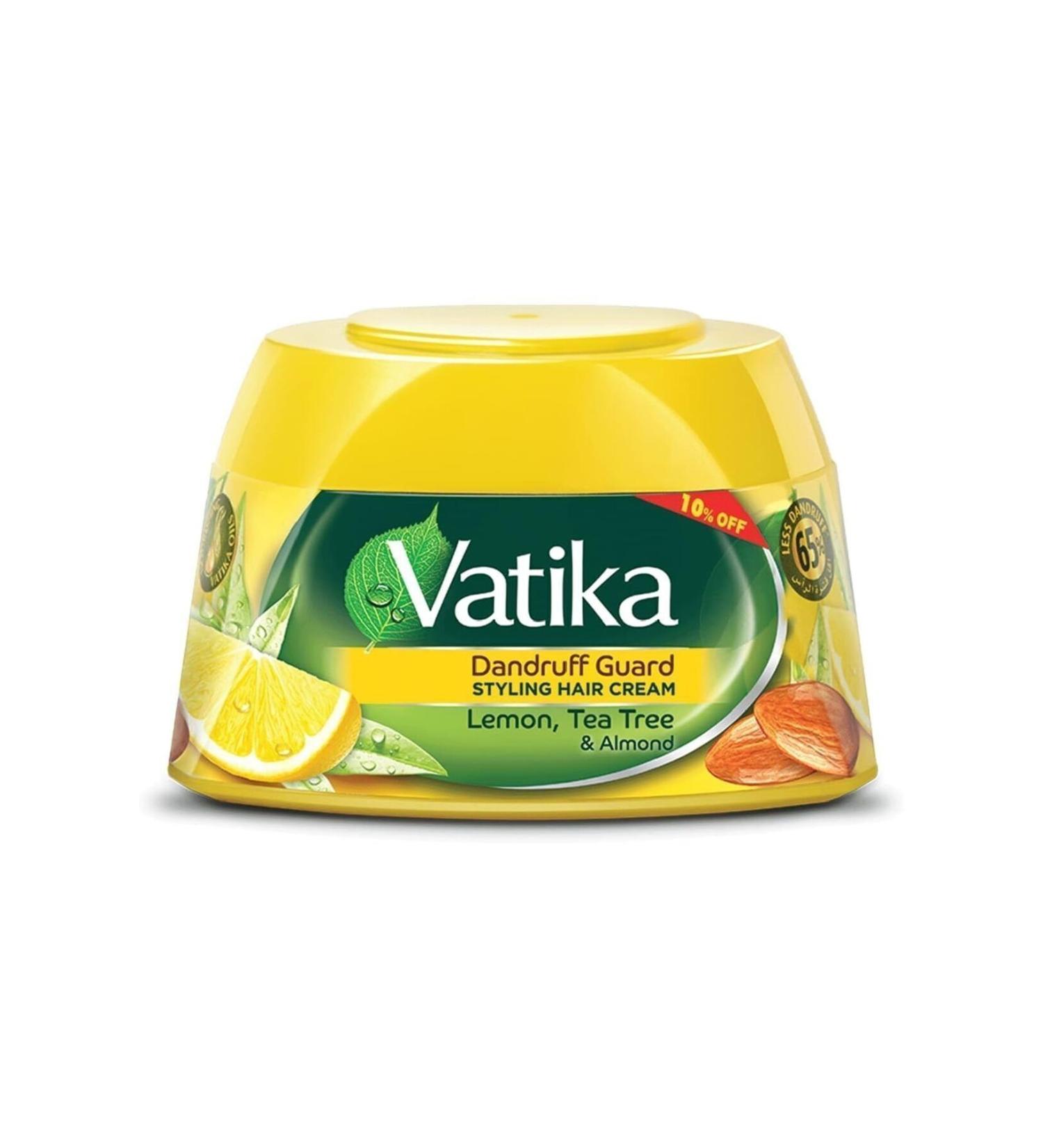 Vatika COPY - Naturals Anti-Dandruff Styling Hair Cream | Lemon Tea Tree & Almond - 140 Ml - Buy Online on GoSupps.com