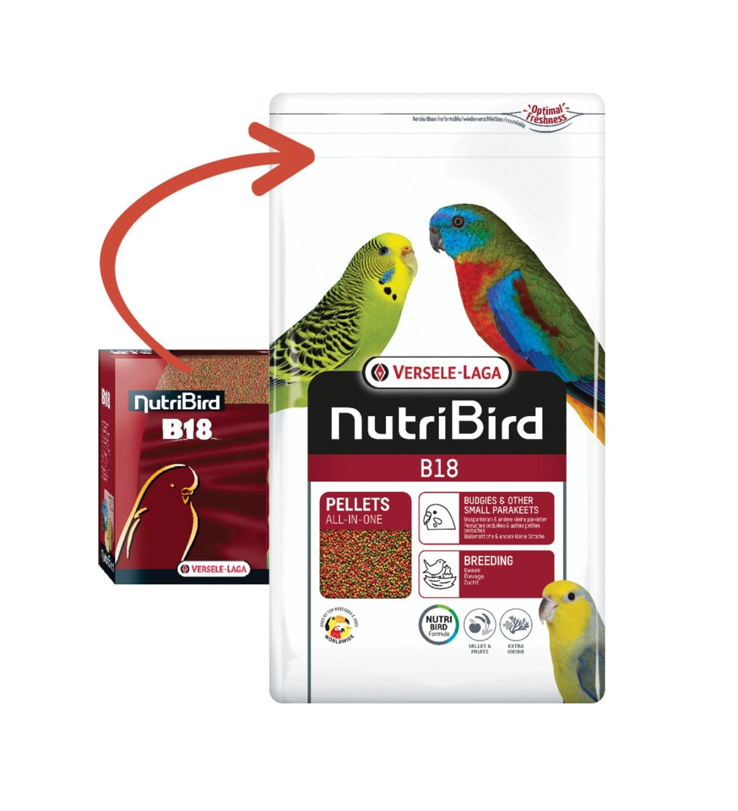 Versele Laga Nutribird B18 Budgie Pellet Food 3 Kg Current Sk Sent.
