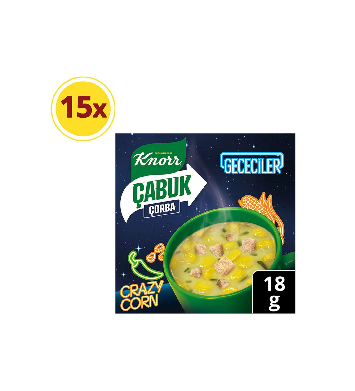 Knorr Instant Soup Night People Crazy Corn 18g X15 Pieces - Buy Online on GoSupps.com