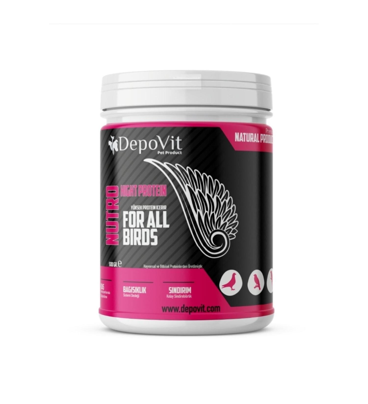 MALATYAYEM Depovit Nutri Protein Powder 500 Gr- Pigeon - Budgie - Canary
