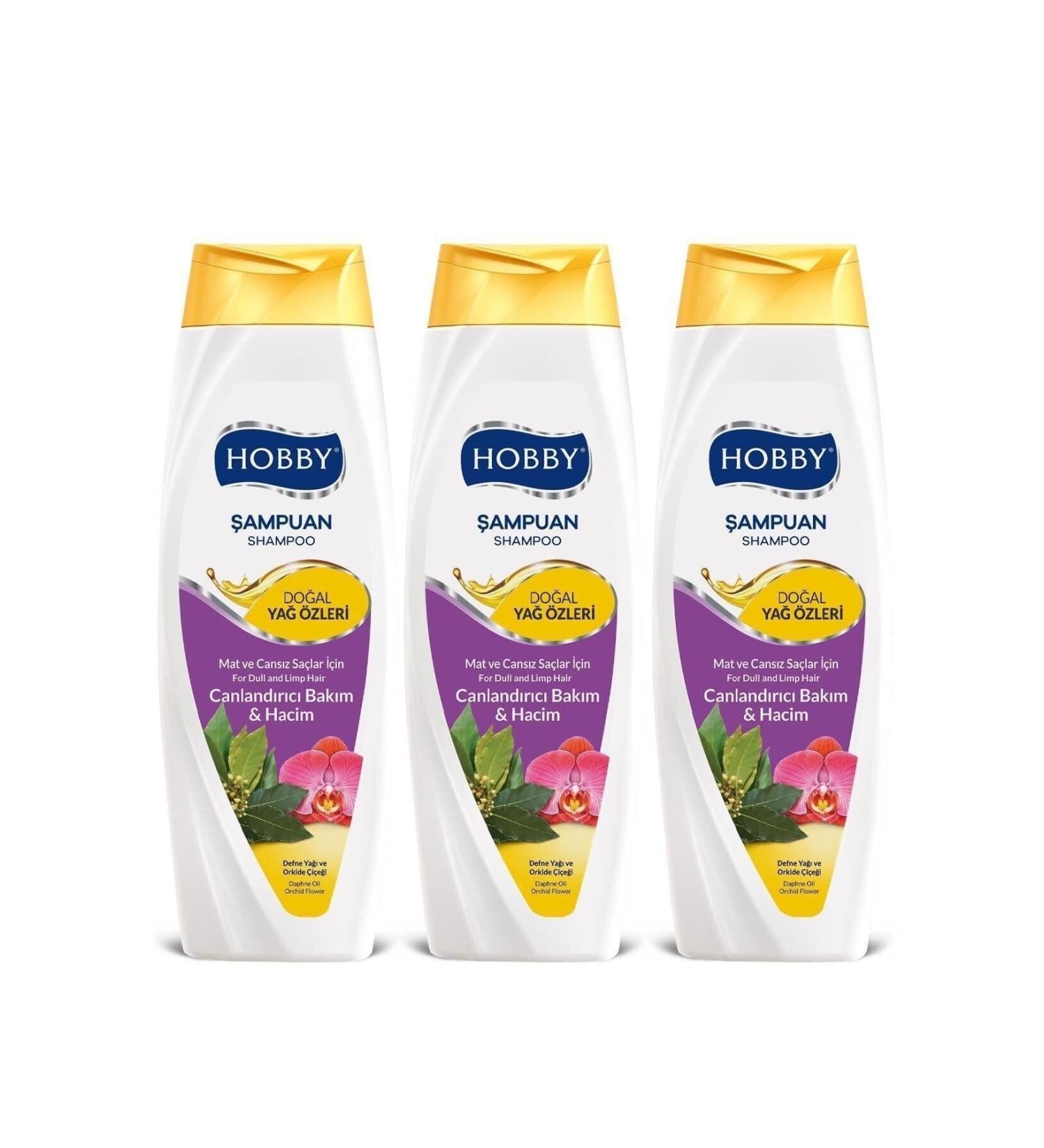Hobby Shampoo Laurel Oil and Orchid Flower x3 Set