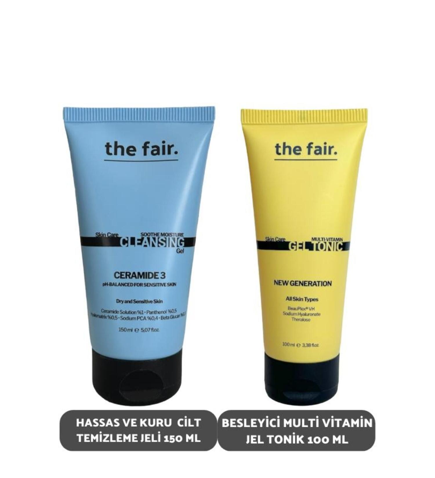 The Fair Sensitive and Dry Skin Cleansing Gel 150 ml and Nourishing Multi Vitamin Gel Toner 100 ml