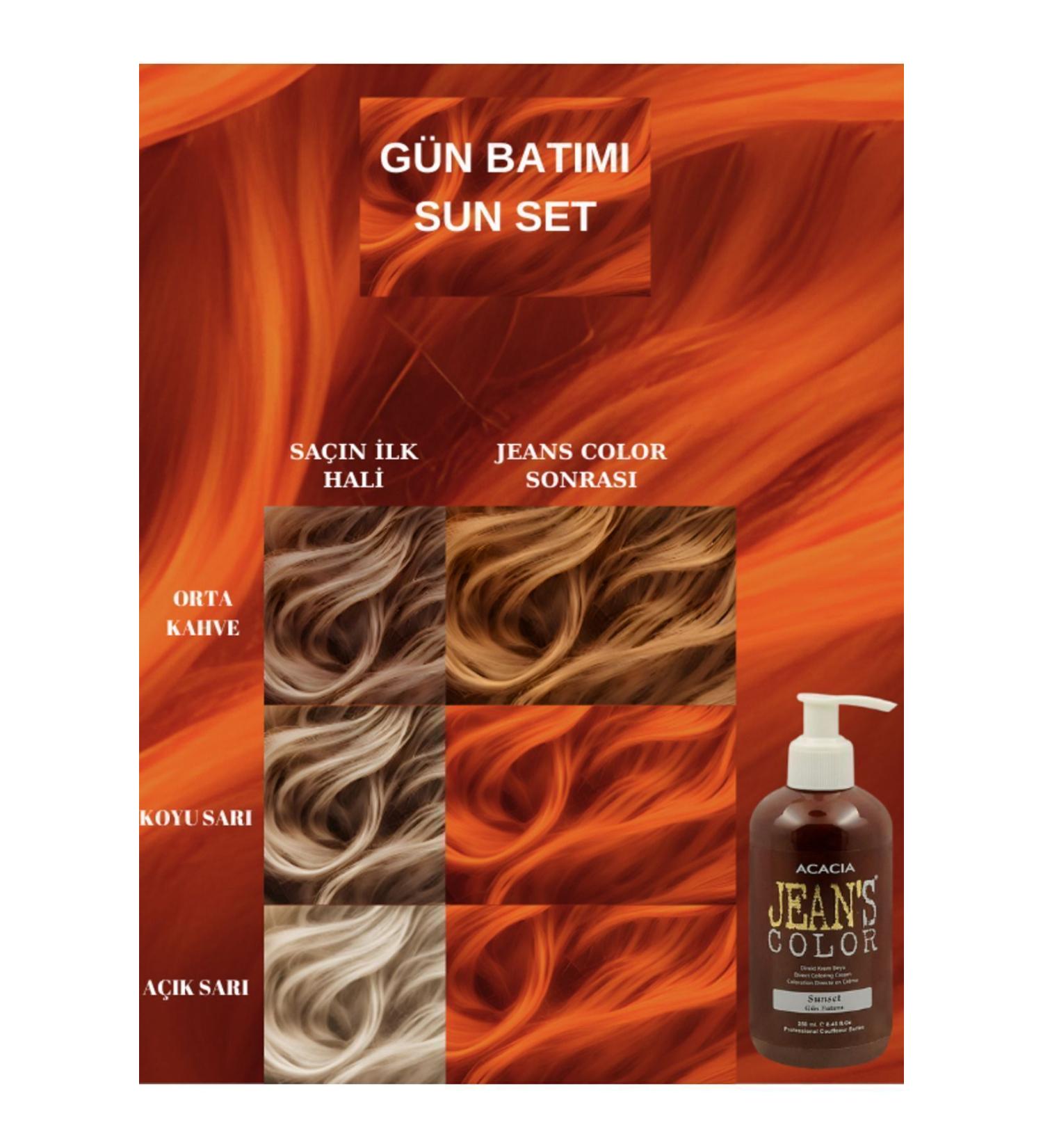 jeans color Ammonia Free Colored Hair Dye Sunset 250ml. Sun Set Hair Dye - Buy Online on GoSupps.com