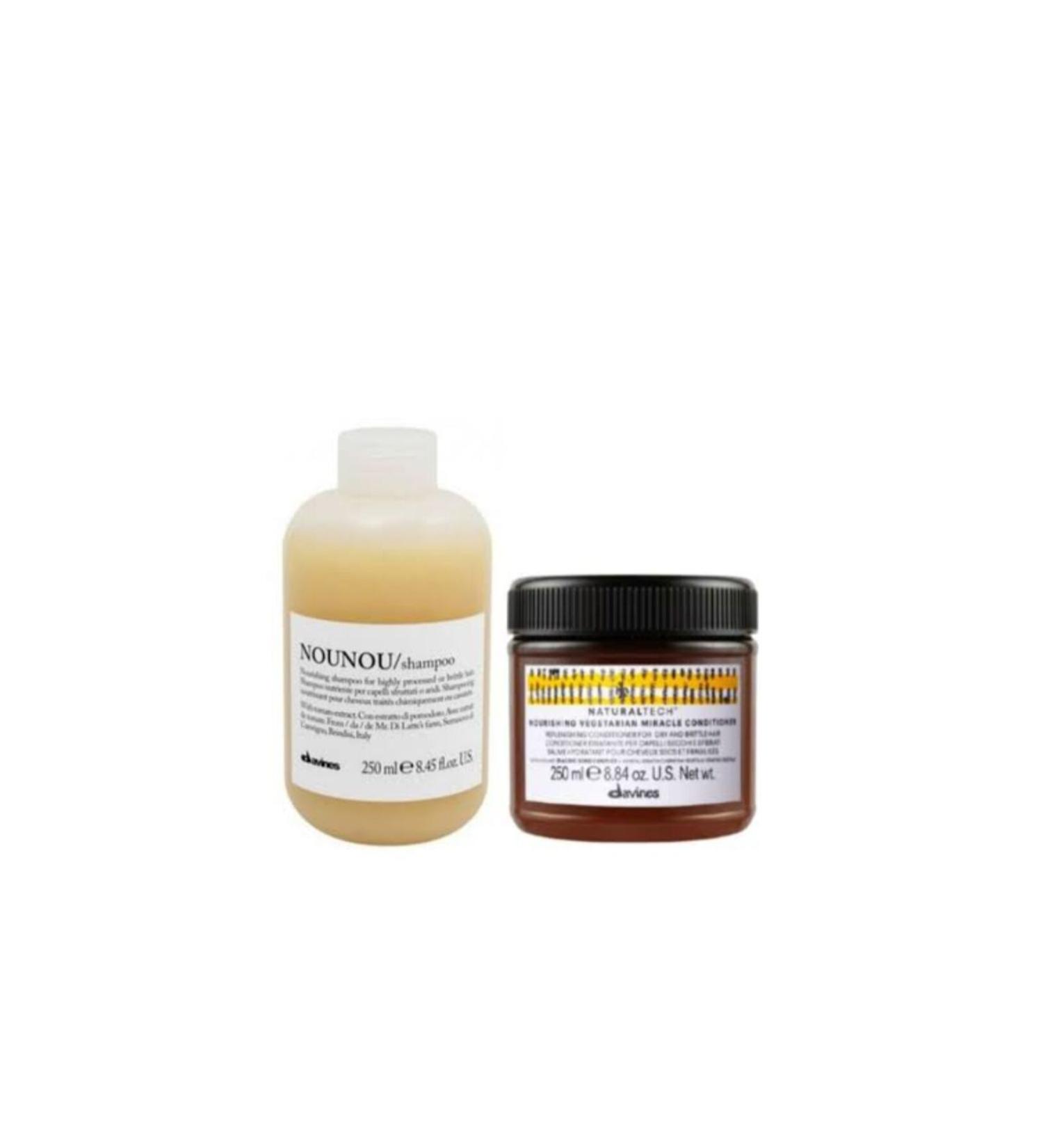 Davines NOUNOU SHAMPOO / NOURISHING HAIR CONDITIONER Neslibeauty