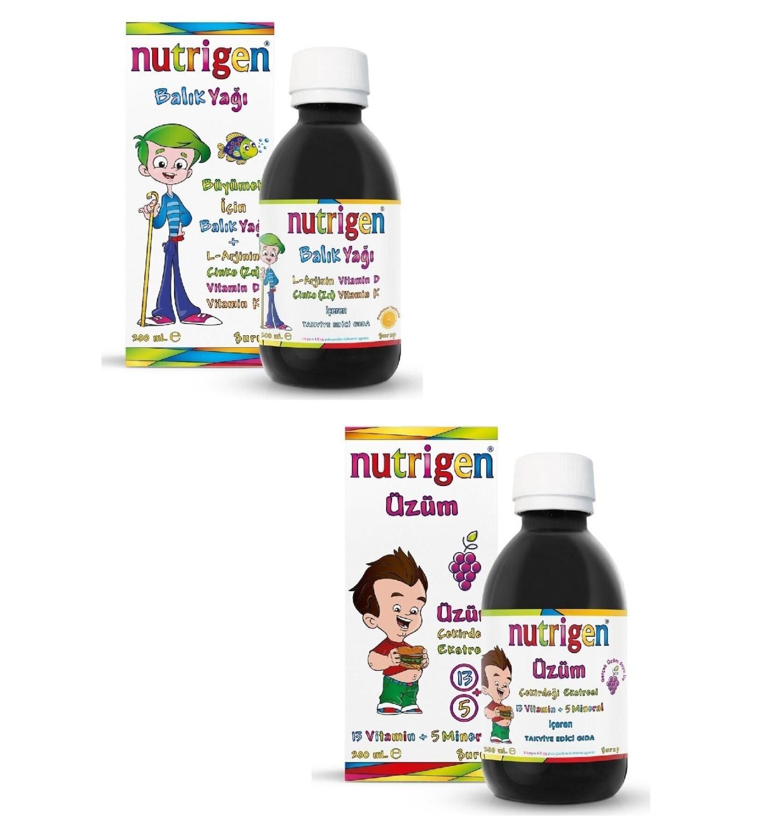 Nutrigen Fish Oil Syrup 200 Ml And Grape Seed Extract Vitamin And Mineral Syrup 200 Ml Kzmprt - Buy Online on GoSupps.com