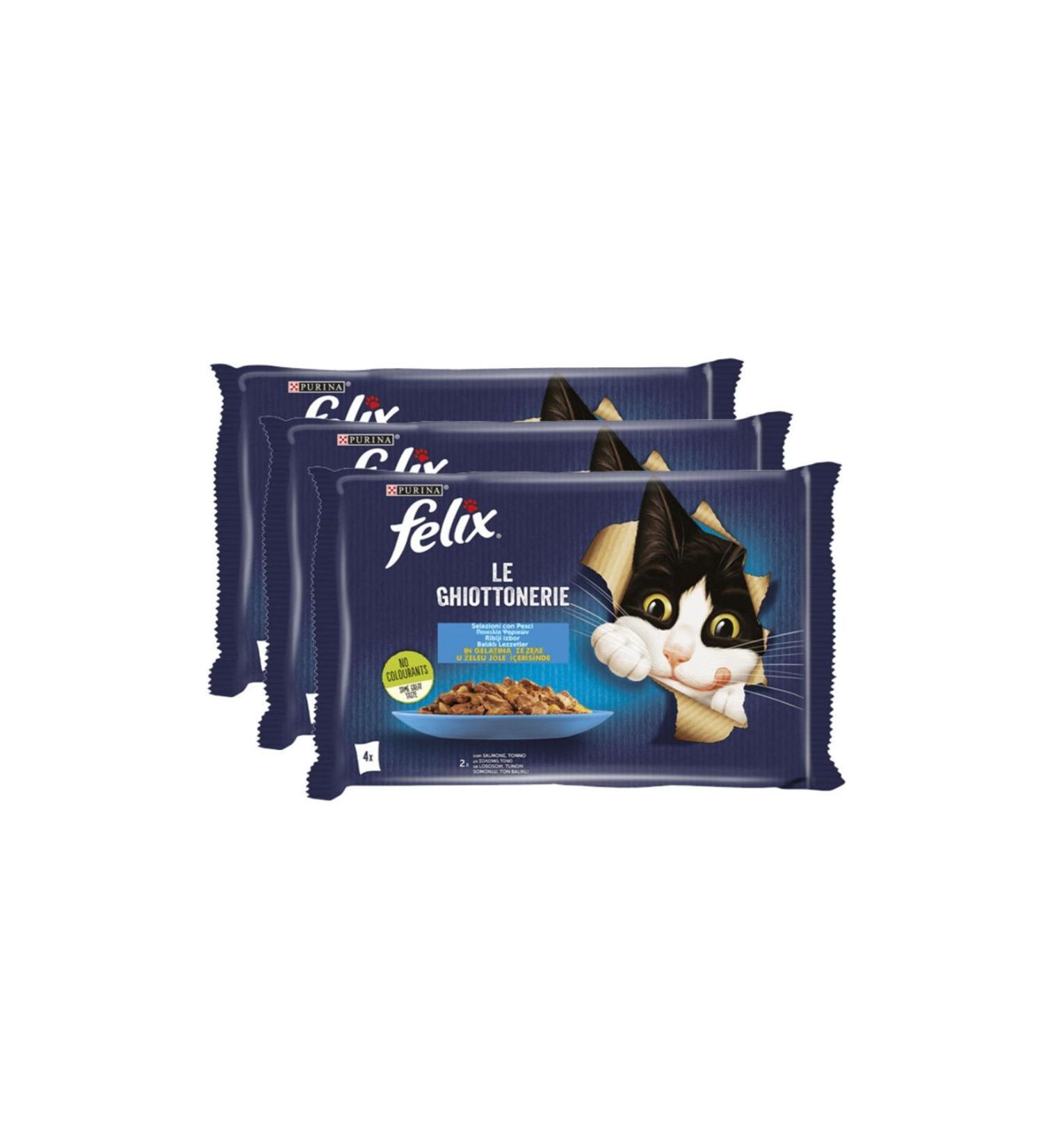 FELIX Multipack Adult Cat Food with Salmon and Tuna - (85 GR X 12 PIECES)