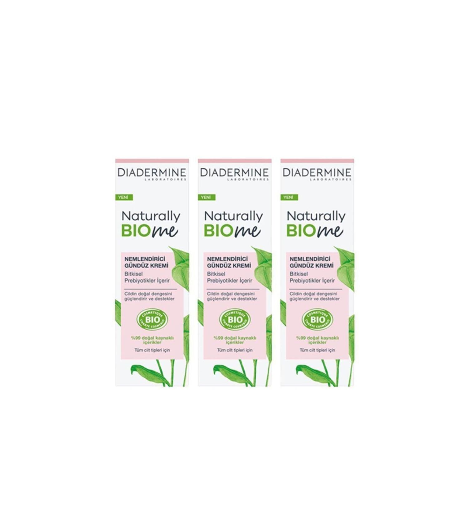 Diadermine Naturally Bio Me Moisturizing Day Cream 50 Ml X 3 Pieces