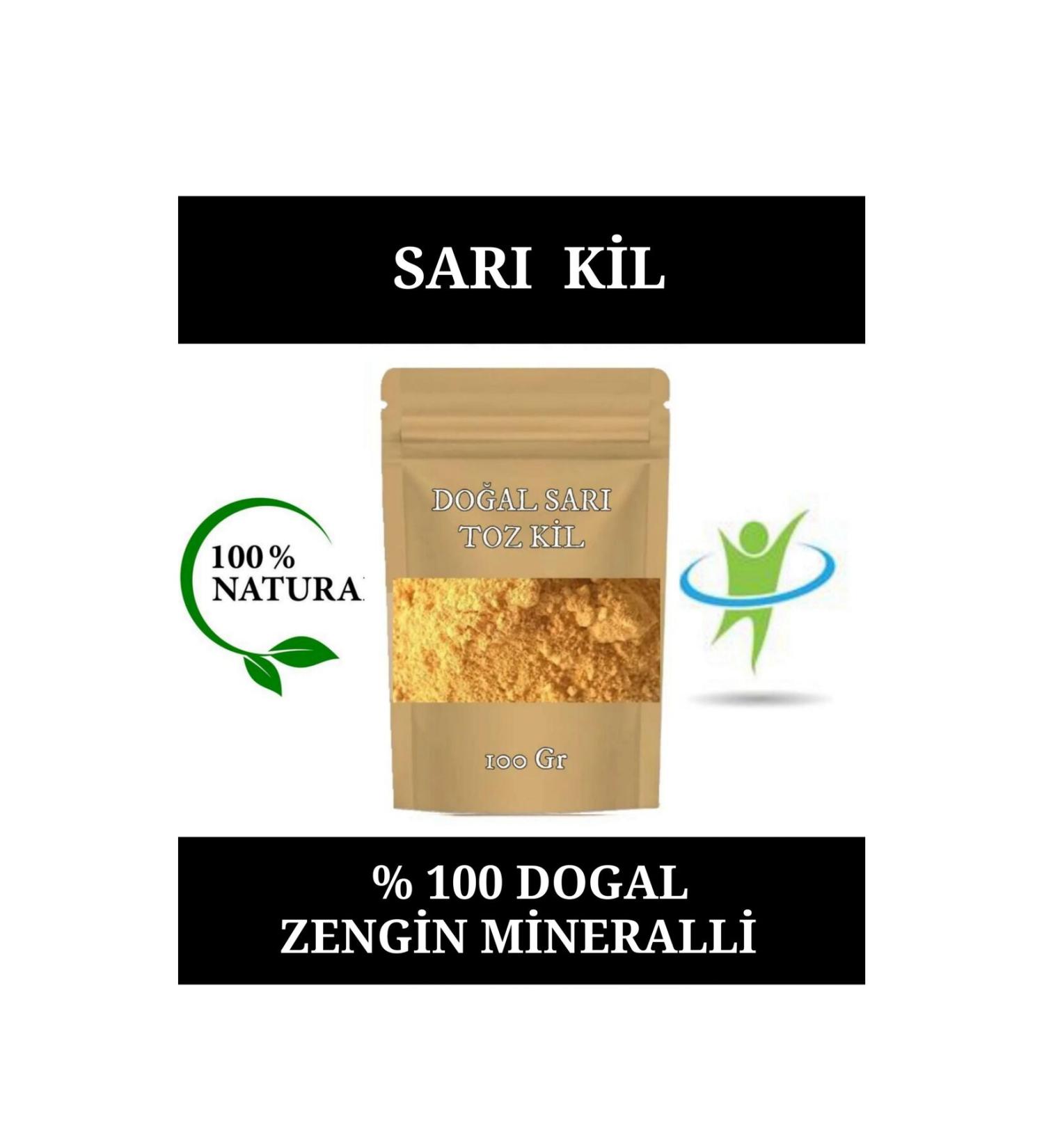 EMS AVM YELLOW CLAY NATURAL FACE MASK YELLOW CLAY MASK YELLOW POWDER CLAY 100 GR.