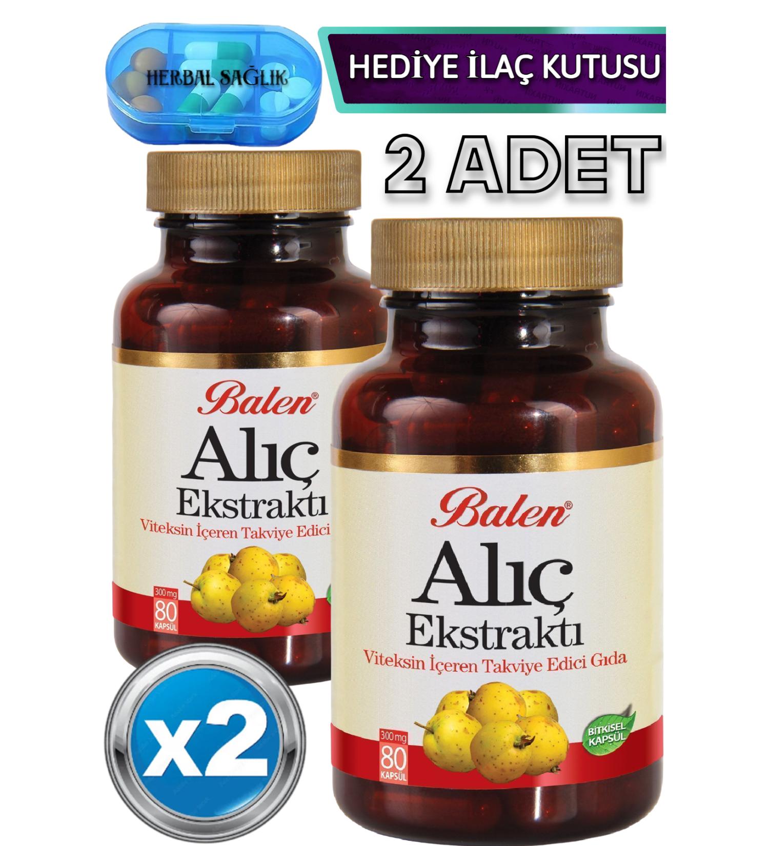 Balen 2 Pieces Hawthorn Fruit Extract Capsules 80 Pieces 375 Mg