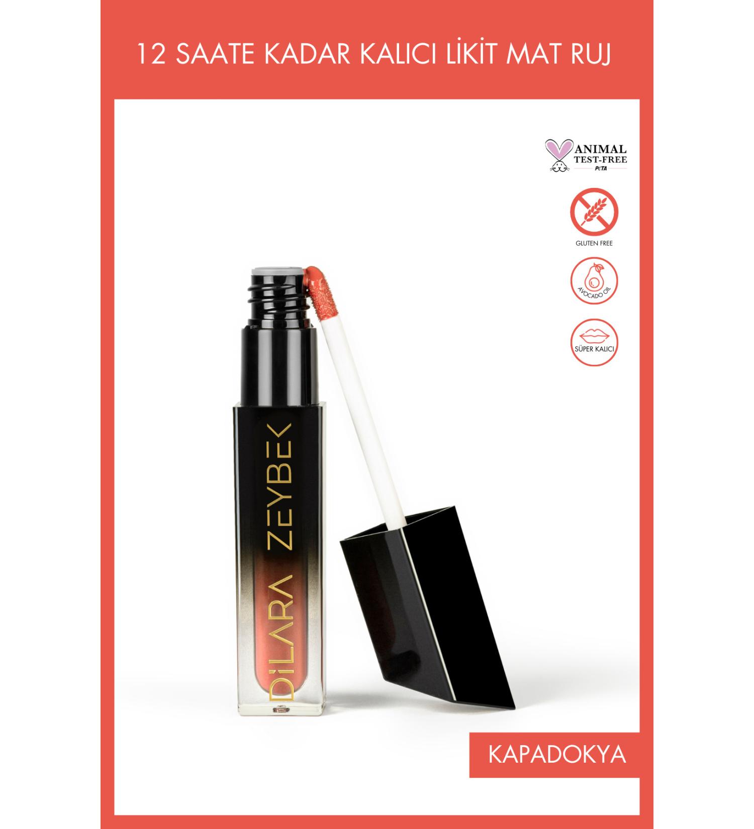 D LARA ZEYBEK Intense Pigmented Velvet Structured Permanent Matte Lipstick -peach-cappadocia - Buy Online on GoSupps.com