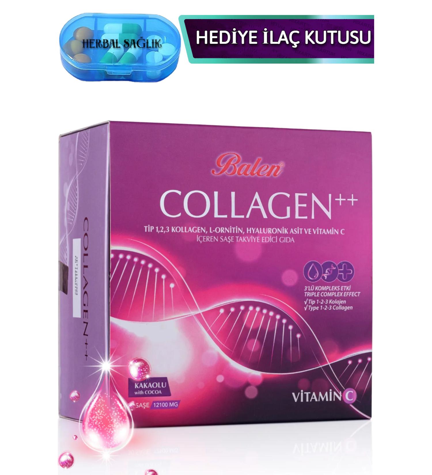 Balen Collagen Complex++ Type 1 2 3 Collagen L-Ornithine Hyal. Acid Vitamin C Sachet Cocoa