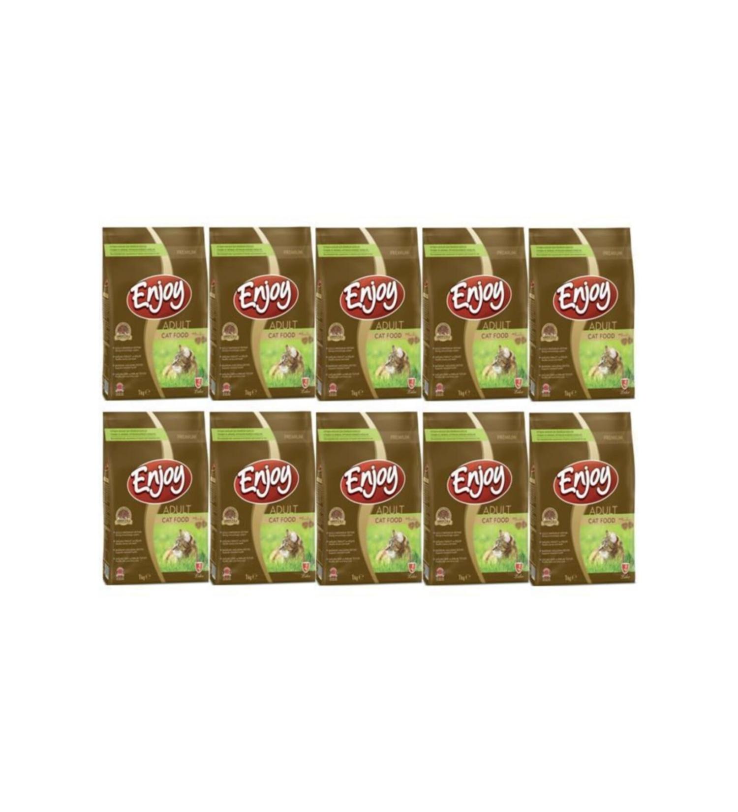 Enjoy Chicken Meat Adult Cat Food 1 Kg 10 Pieces