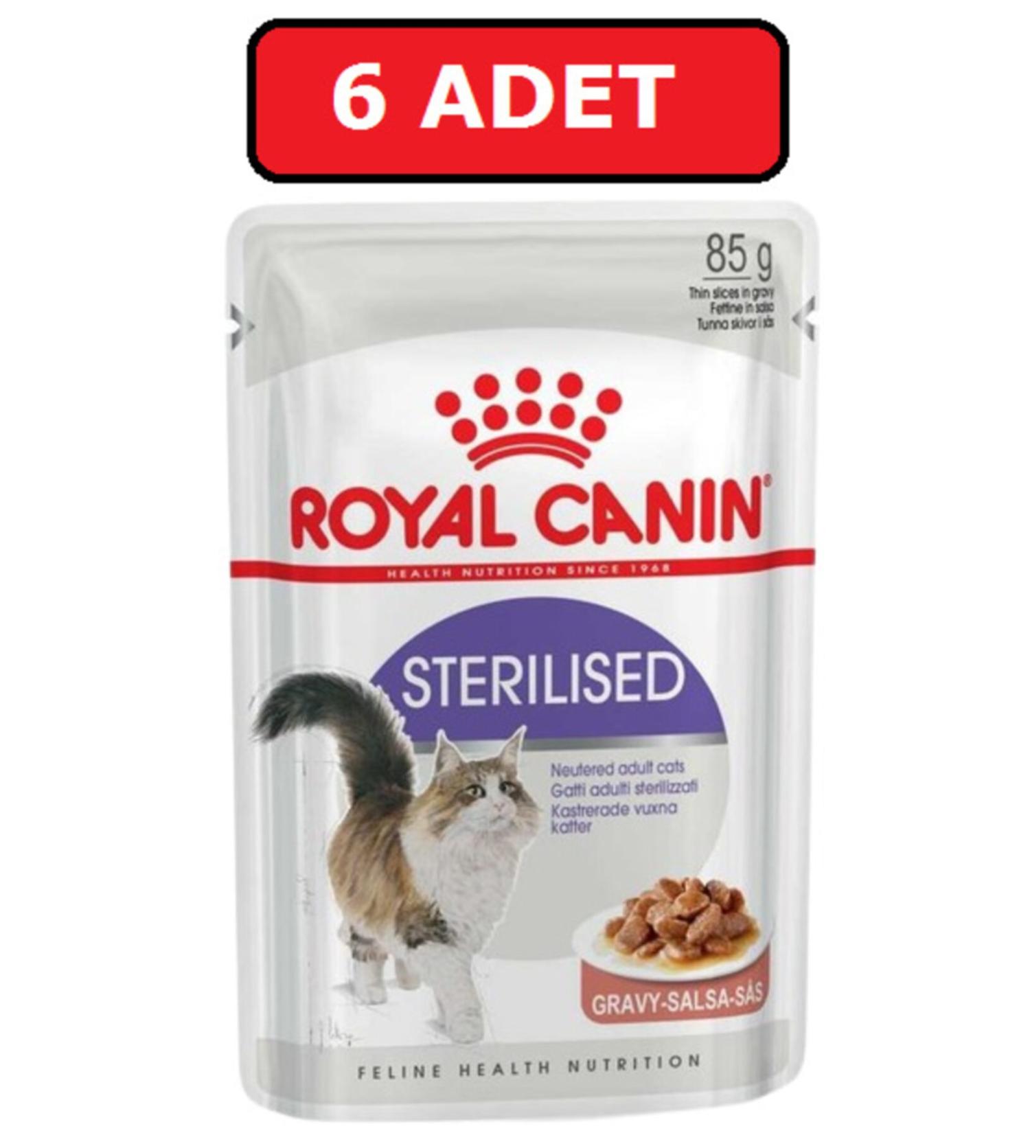 Royal Canin Sterilized Neutered Cat Wet Food 6 Pieces X 85 Gr Gravy Sauce