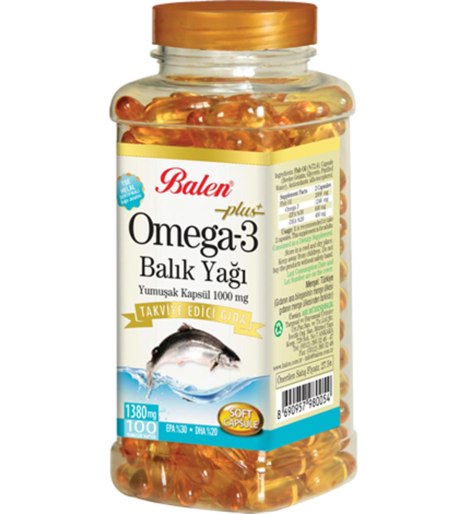 Balen Omega 3 Fish Oil Softgel 1380 Mg* 100