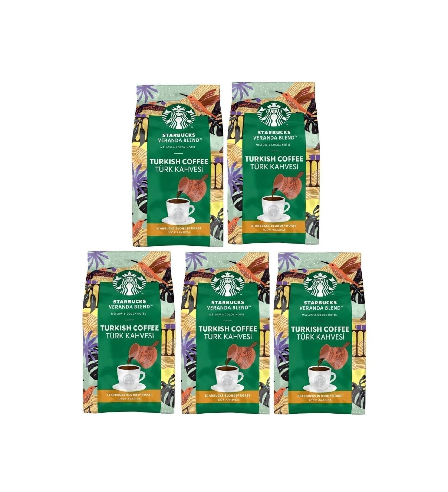 Starbucks Veranda Blend Turkish Coffee 100 Gr X 5 Pieces