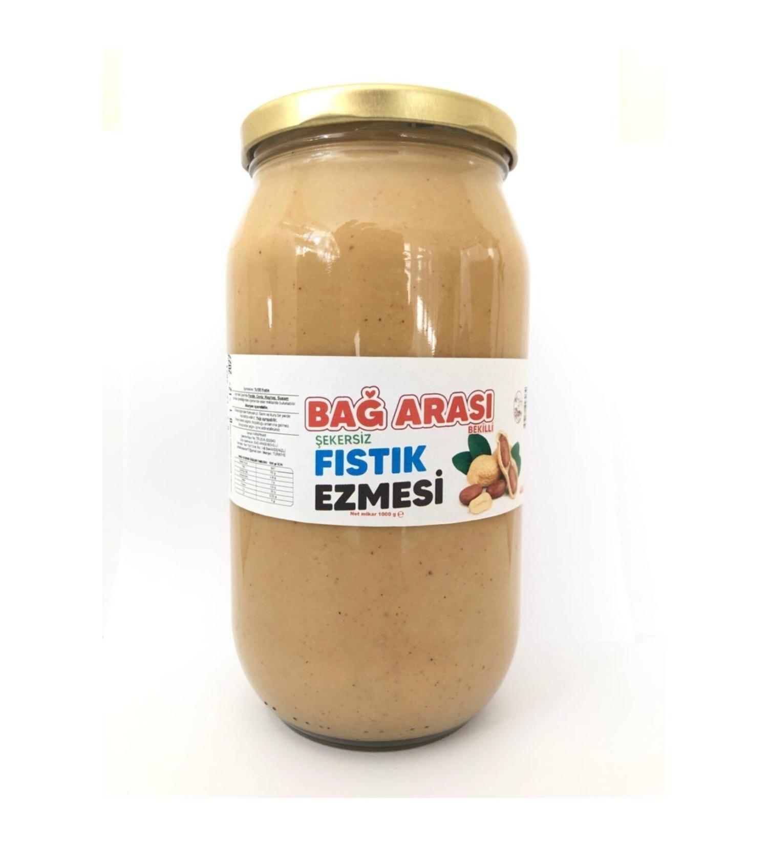 Ba Aras Bekilli Sugar-Free Peanut Butter 1 Kg Natural Additive-Free