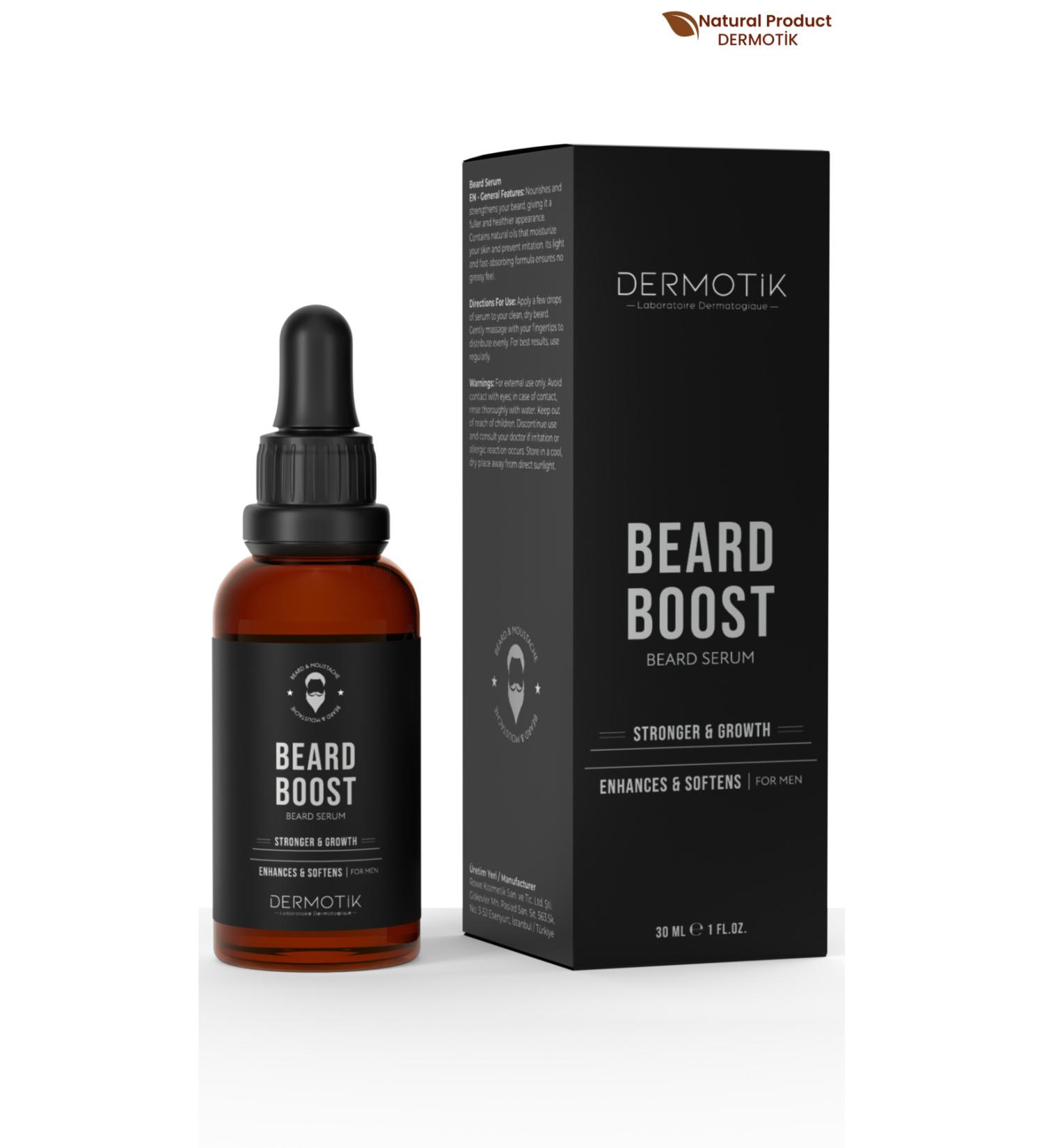 Dermotic "Sparse Beard Plumping Care Serum - Special Formula Containing 10 Different Oils" 30 ml - Buy Online on GoSupps.com