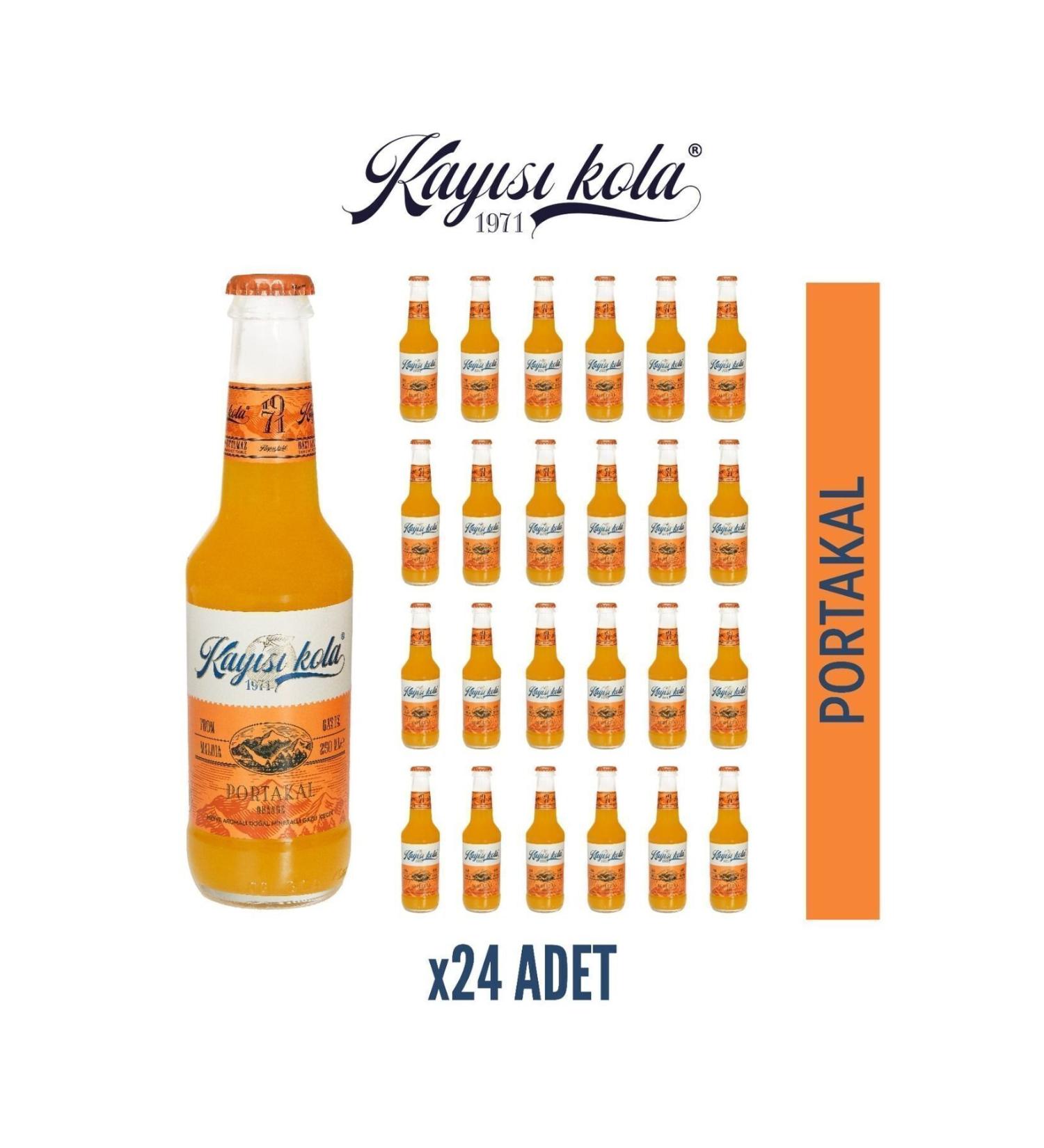 Apricot Cola Natural Mineral Orange Flavored Carbonated Drink 24 Pieces - Buy Online on GoSupps.com