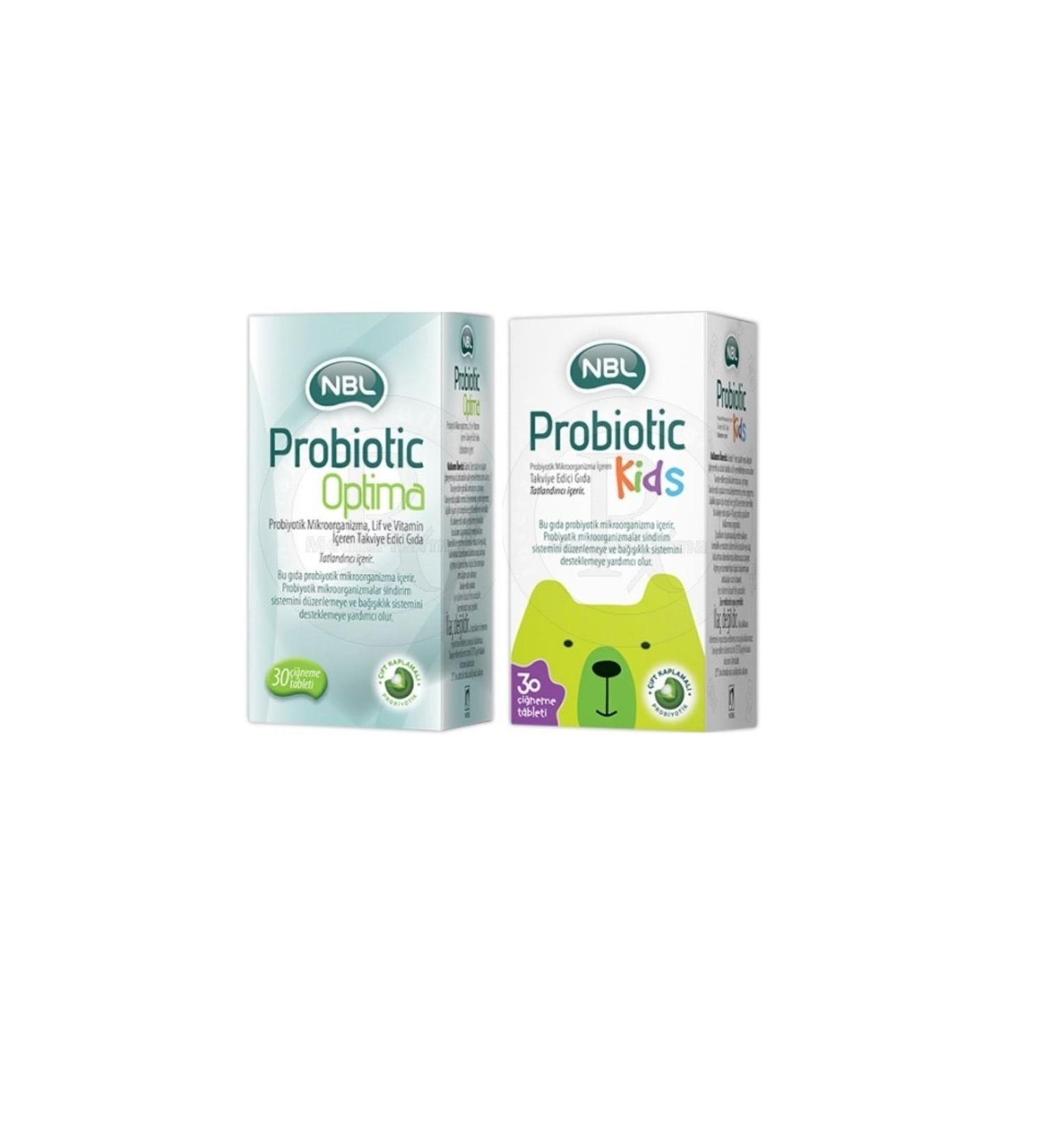 NBL Probiotic Optima + Probiotic Kids 30 Chewable Tablets
