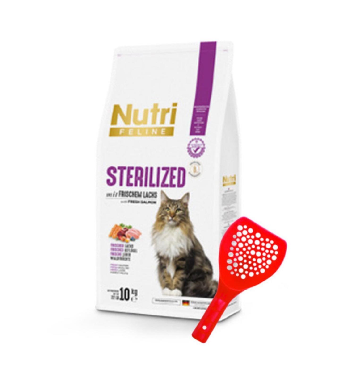 Nutri Feline Sterilized - Gluten Free and Fresh Salmon Cat Food 10kg - Buy Online on GoSupps.com