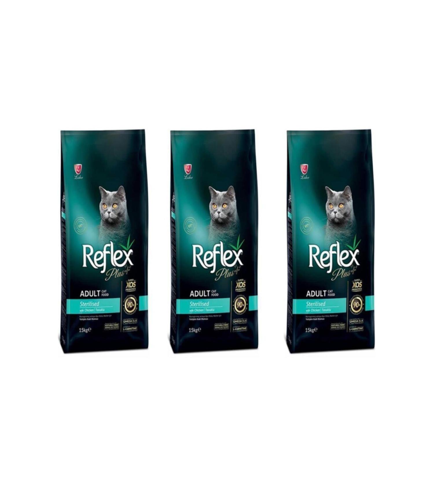 Reflex Plus Chicken Sterilized Adult Cat Food 1.5 Kg 3 Pieces
