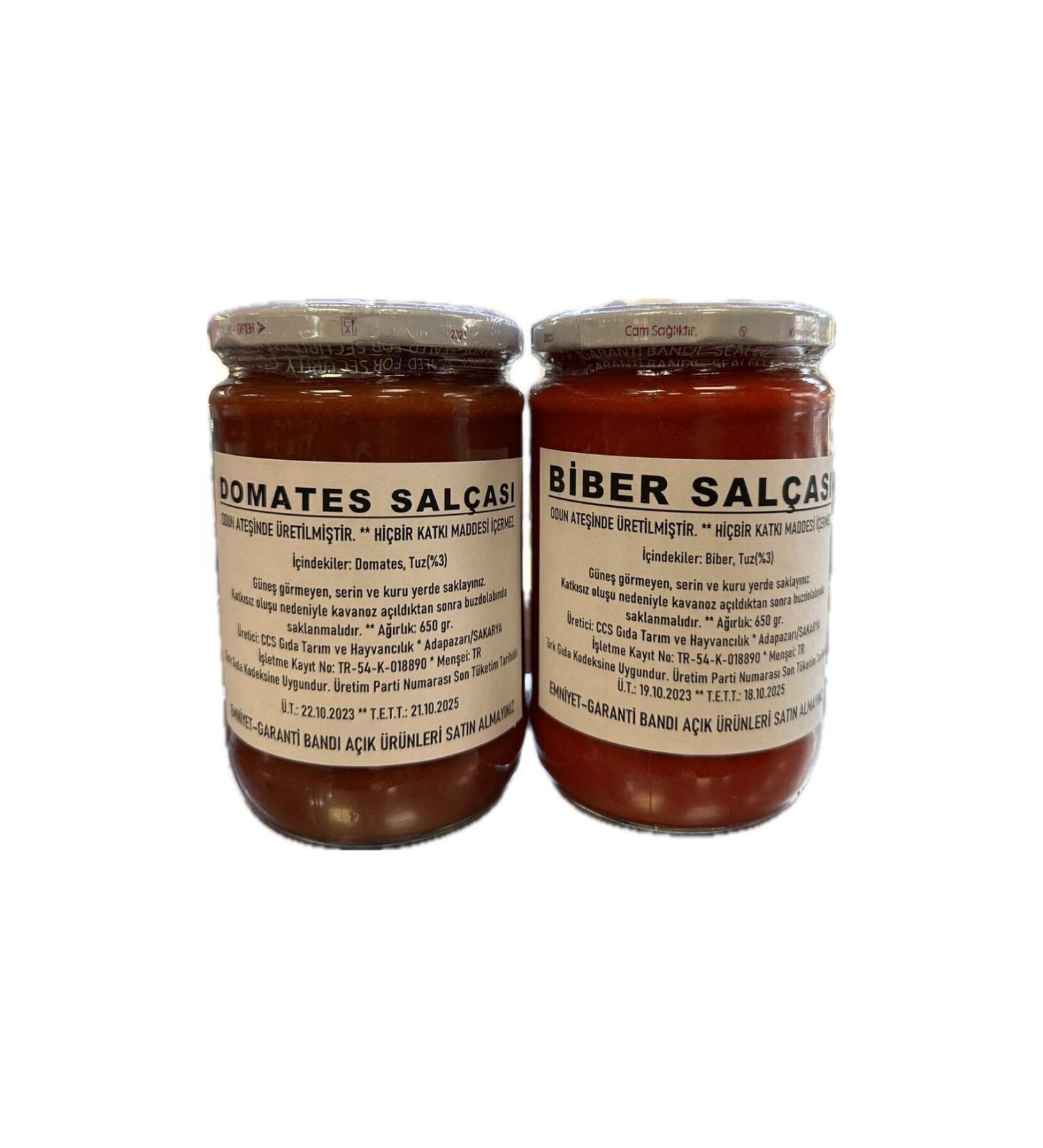 ZBOZ Y K Adapazar tomato paste 650 gr + pepper paste 650 gr produced in special wood fire