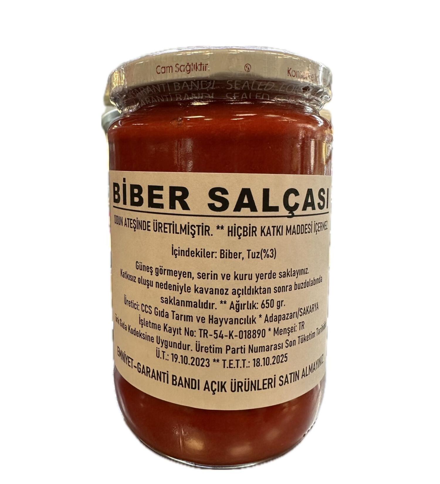 ZBOZ Y K Adapazar pepper paste 650 gr produced in a special wood fire