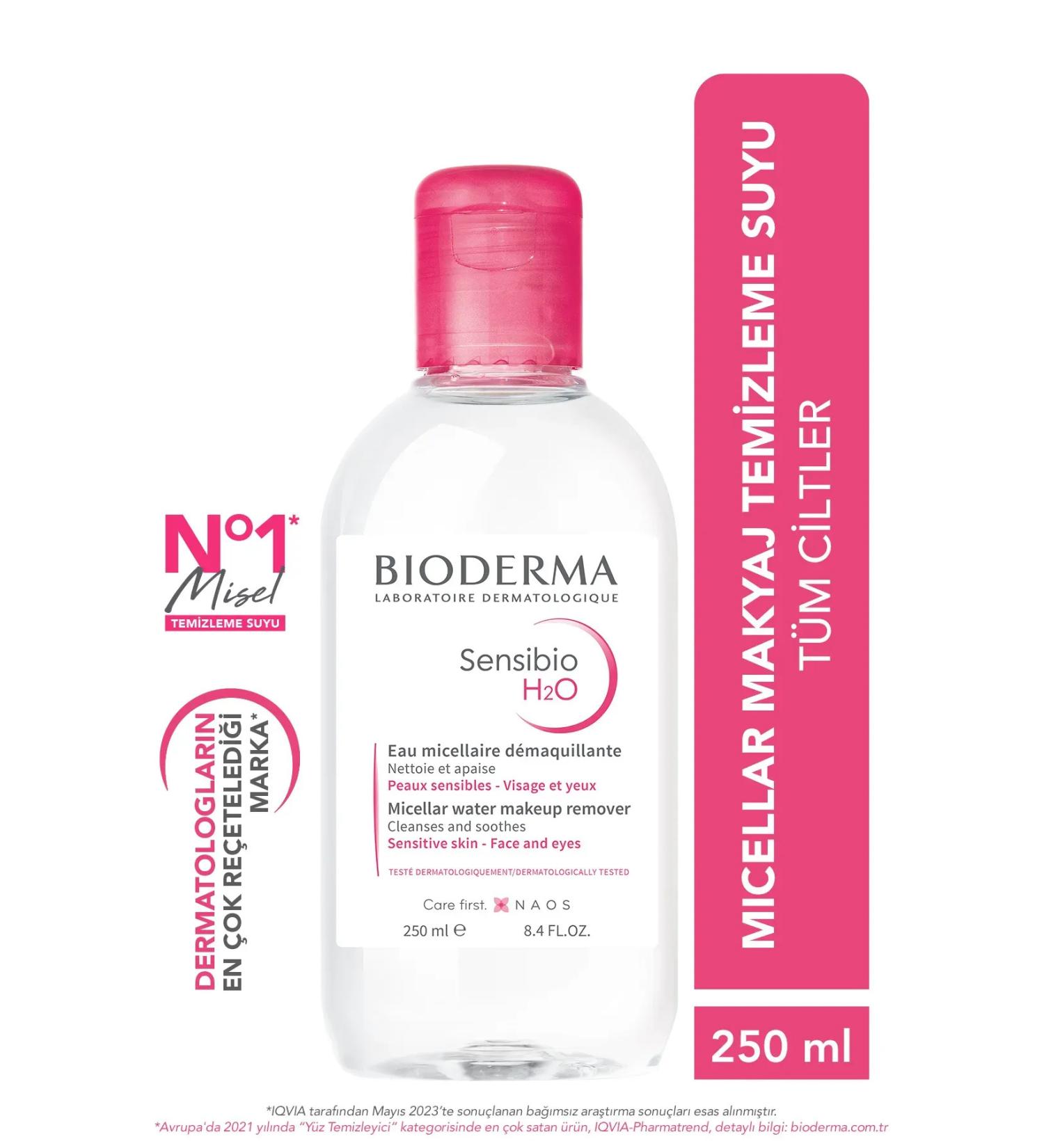 Bioderma Sensibio H2O Micellar Make-Up Remover Water for Sensitive and Normal Skin 250 ml - Buy Online on GoSupps.com