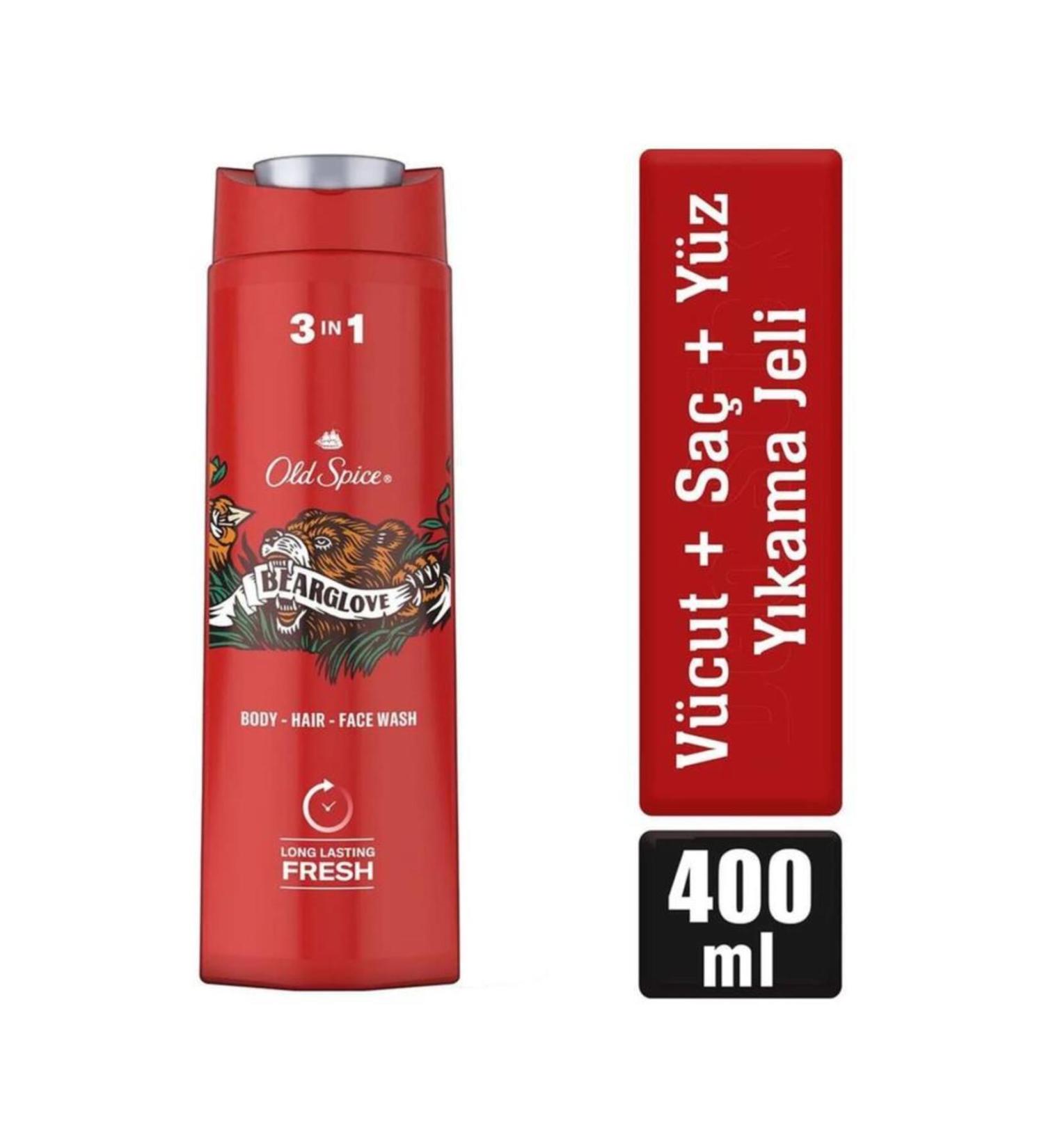 Old Spice Bearglove Men's Shower Gel and Shampoo 400 ml - Buy Online on GoSupps.com