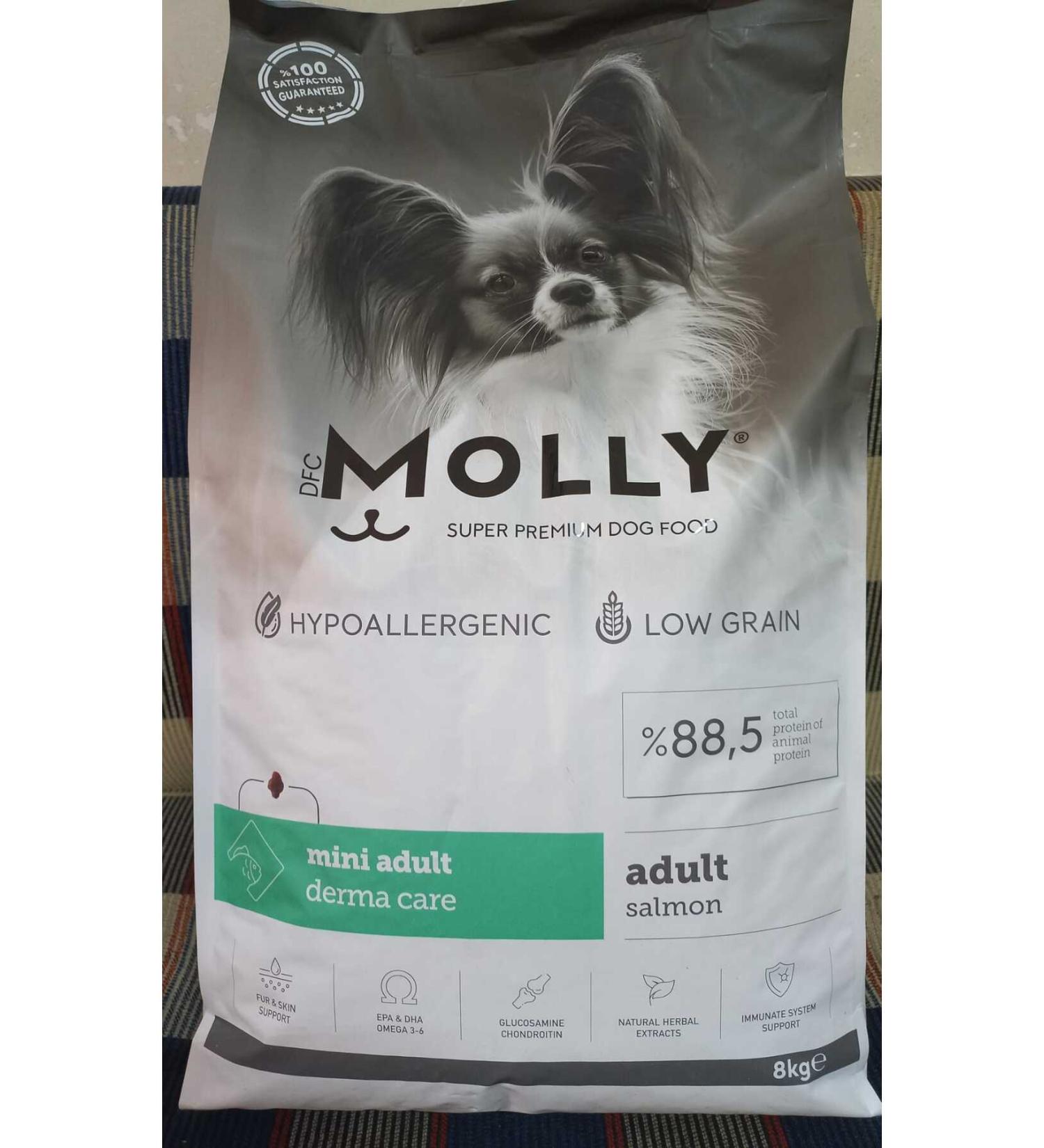 Molly Hypoallergenic Salmon Mini Breed Adult Dog Dry Food 8 kg