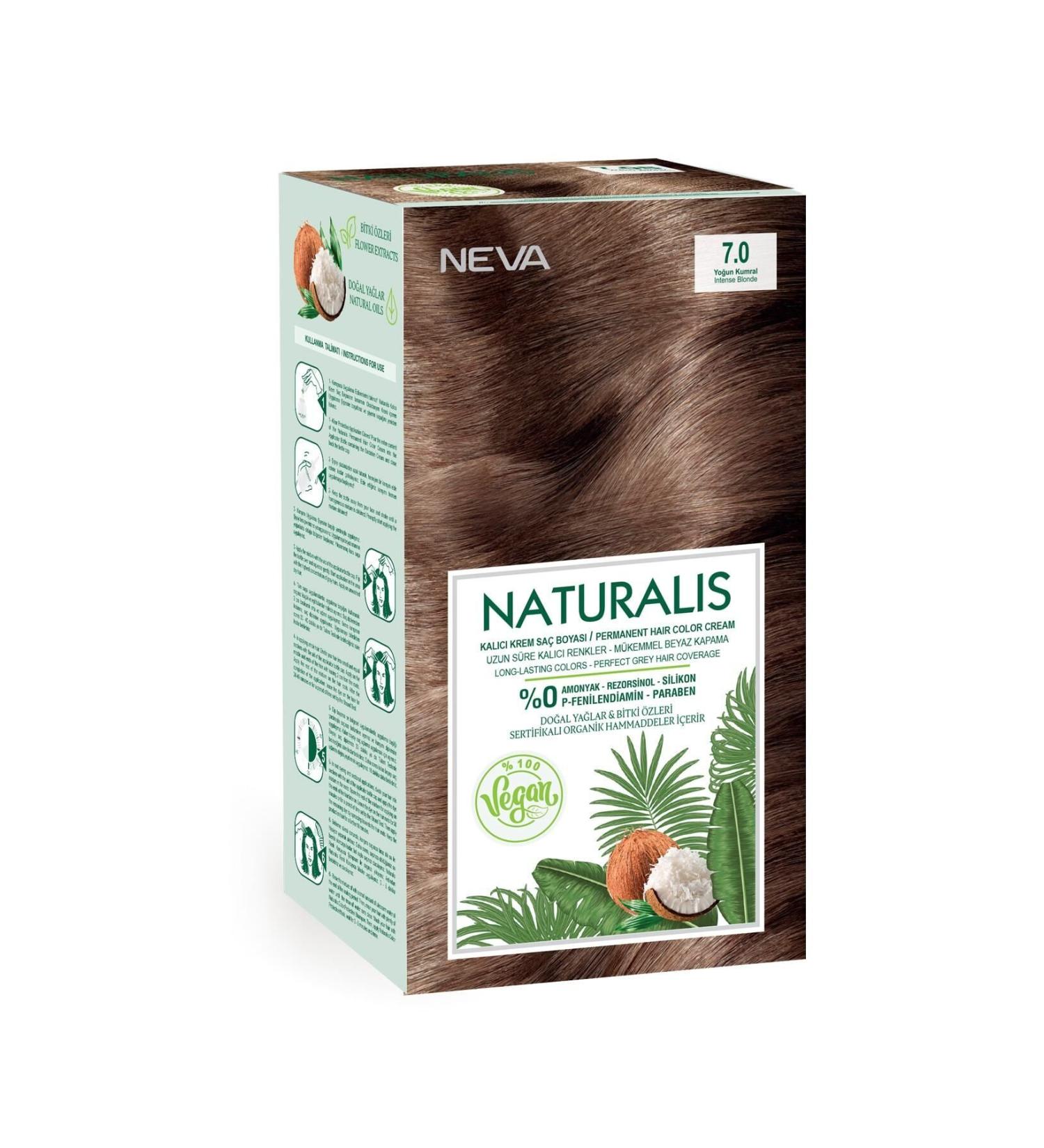 NEVA COSMETICS Naturalis Hair Dye 7.0 Intense Blonde 0 Vegan